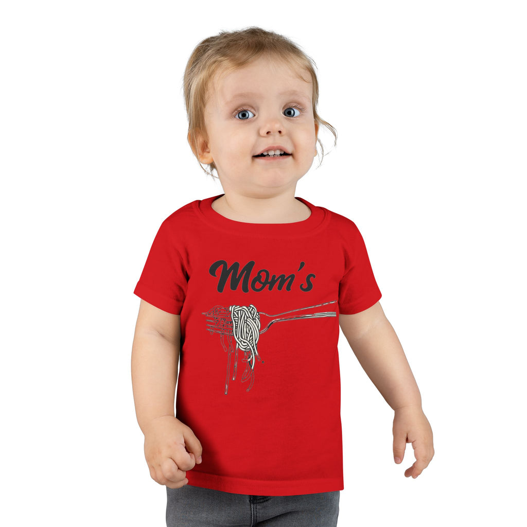 Messy Kid Toddler T-shirt, Mom's Spaghetti Baby Shirt, Fun Kids Clothes, Cute Child Tee, Funny Children's Apparel