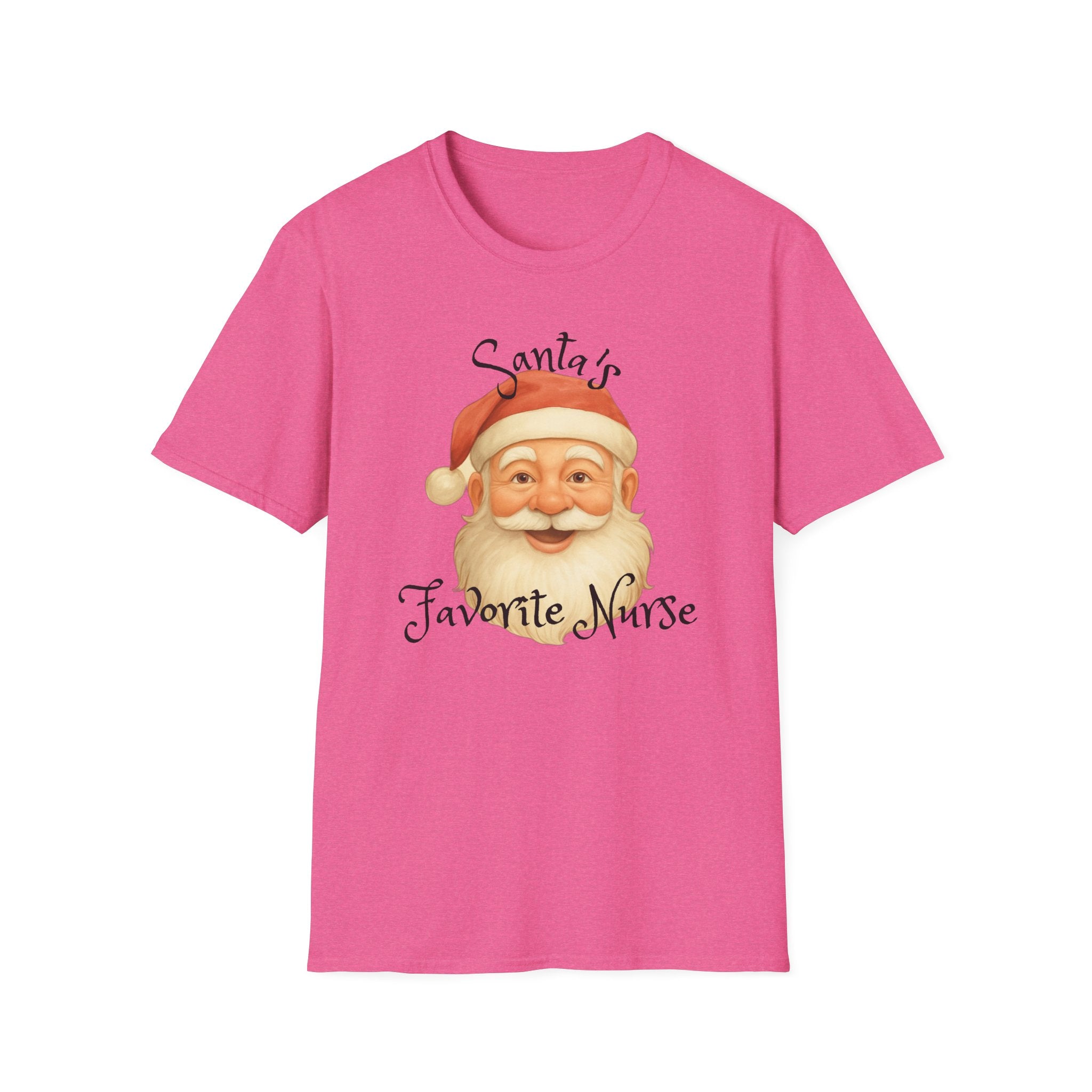 Santa Nurse Christmas T-Shirt, Santa's Favorite Nurse Top, Holiday Gifts for Nurses, Unisex Tee, RN Shirt, Healthcare Worker Apparel