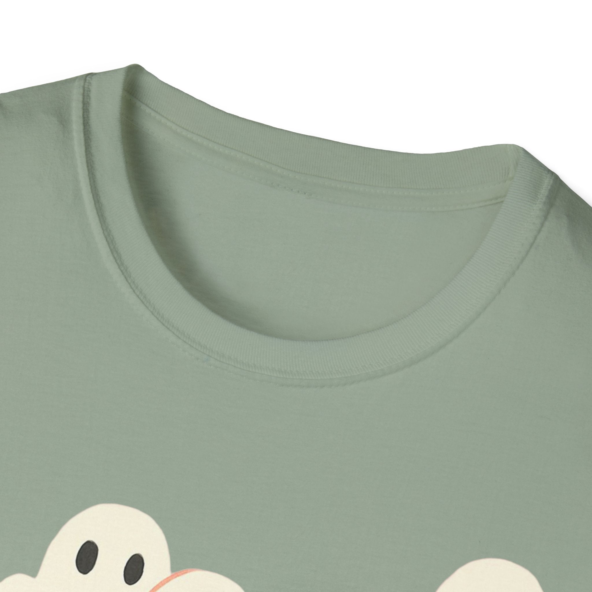 Ghost Spooky Cute Goth Halloween Unisex Softstyle T-Shirt, Halloween Shirt, Ghost Lover Gift, Halloween Costume, Halloween Party Tee, Gothic