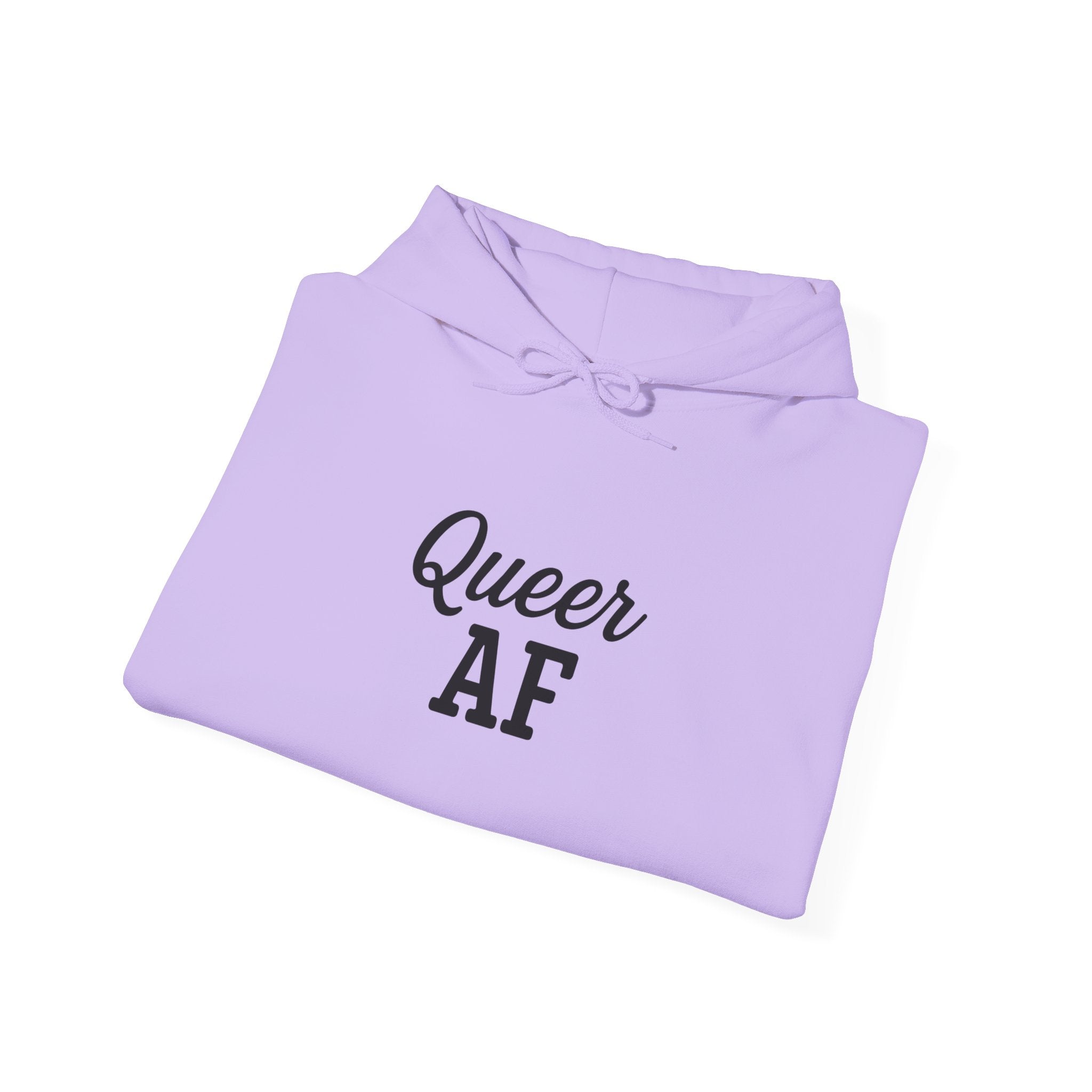 Queer AF Gay Pride Hoodie, Anti Trump Social Justice Sweatshirt, LGBTQ Gifts, Unisex Hooded Jumper