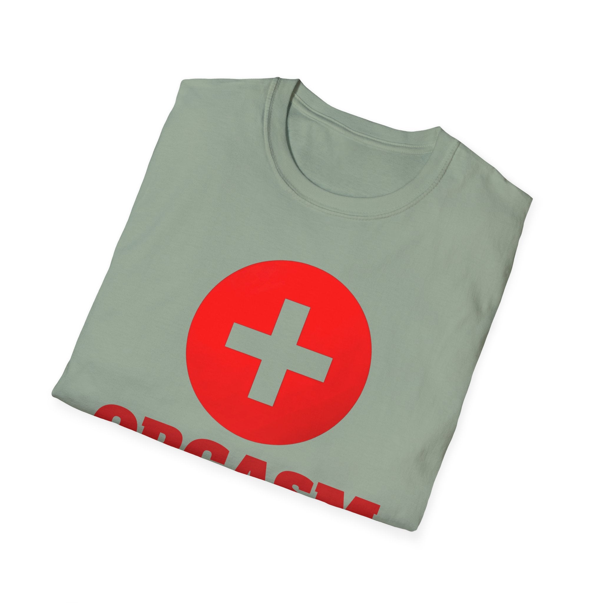 Funny Orgasm Donor Red Cross Unisex T-Shirt, Saving Lives Tee, Humorous Graphic Shirt, Naughty Gag Gift, Hilarious Adult Tee