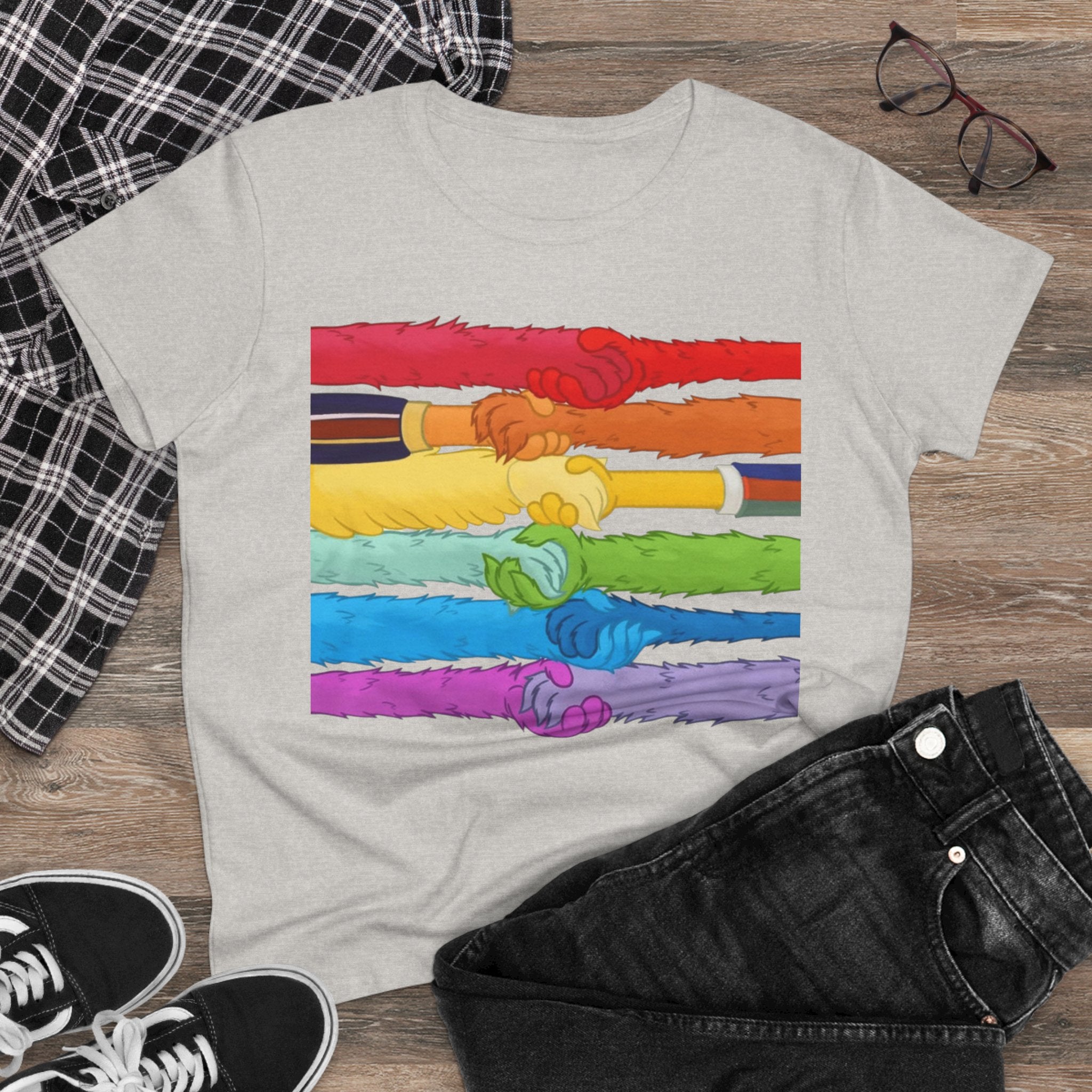 Kindness and diversity count! Pride Unity Tee, LGBTQ+ Cotton T-Shirt for Celebrations, Rainbow Design, Equality Shirt,  anti Trump Wear