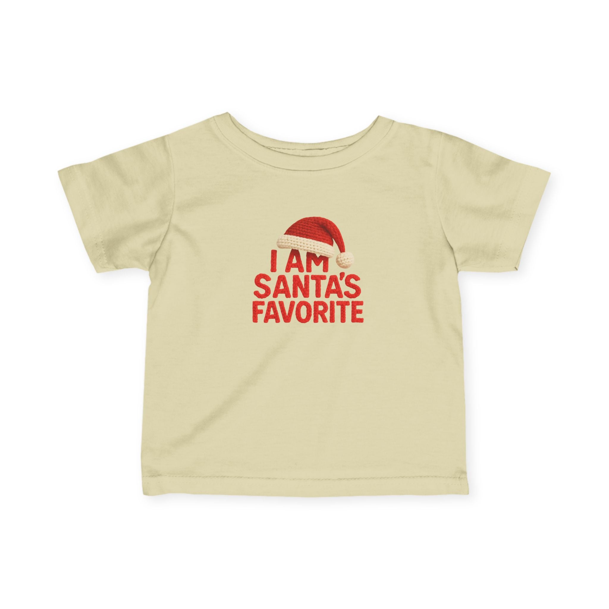 Infant Tee - "I Am Santa's Favorite" Christmas Baby Shirt