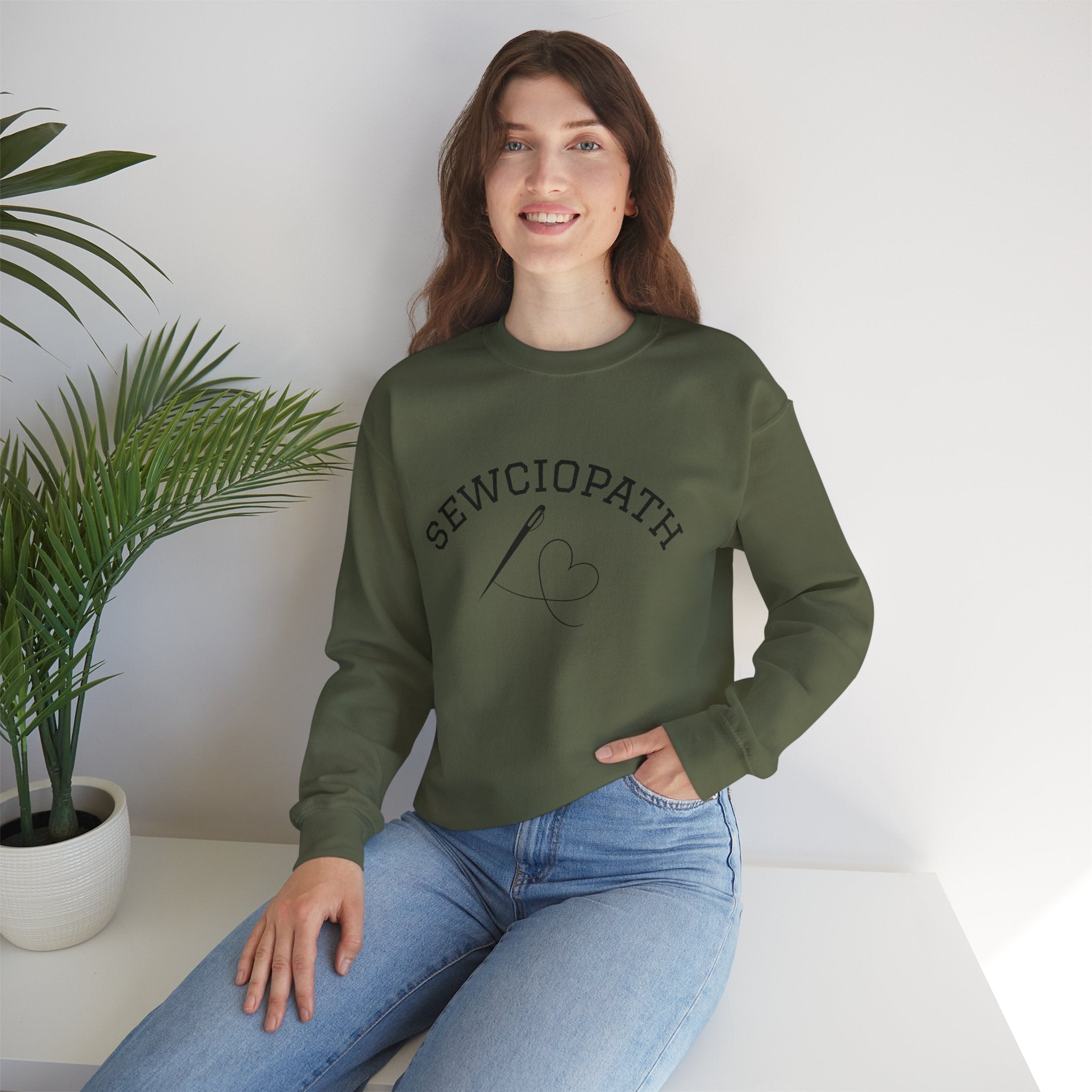 Funny Sewciopath Crewneck Sweatshirt sewing gift