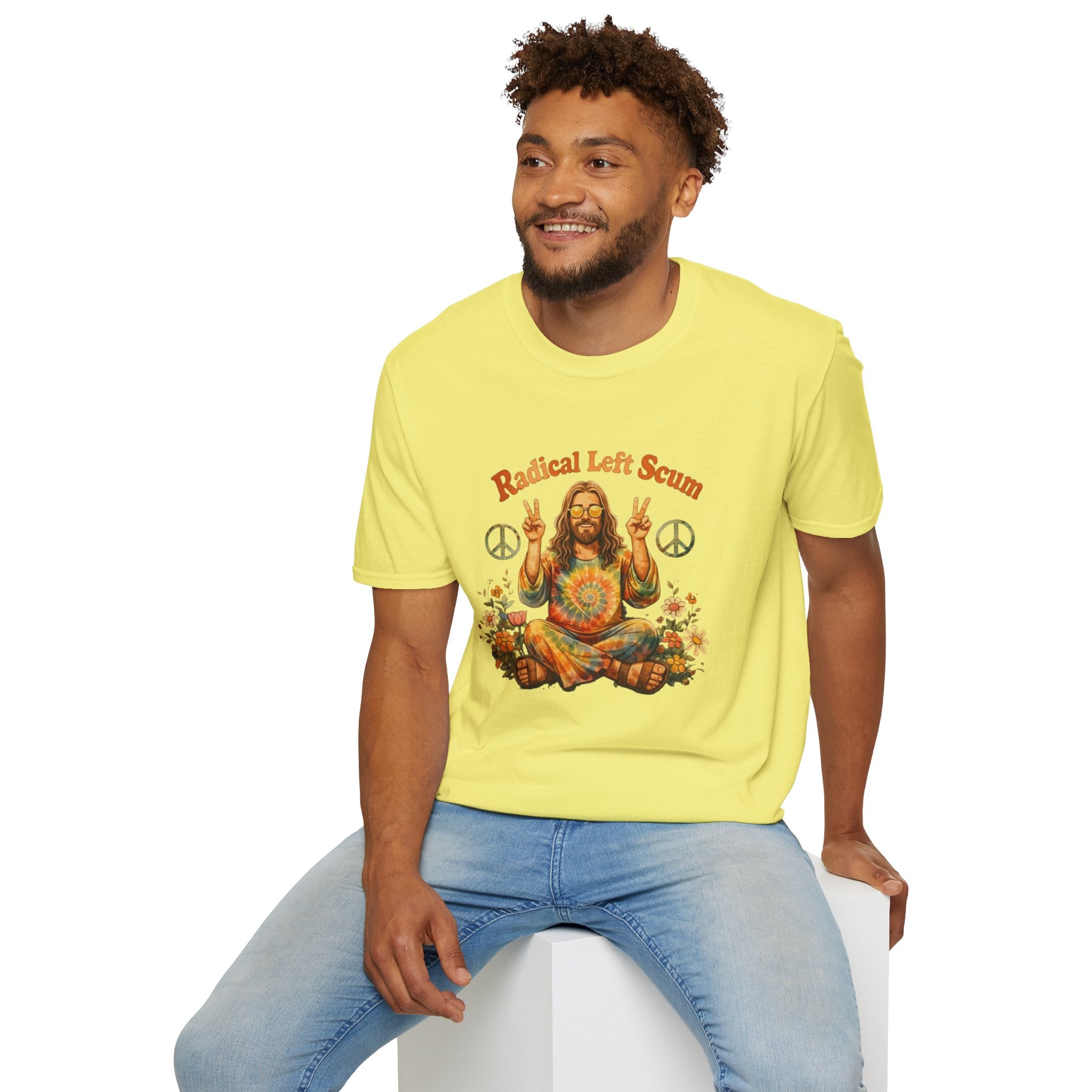 Radical Left Scum Hippie Peace Meditation T-Shirt