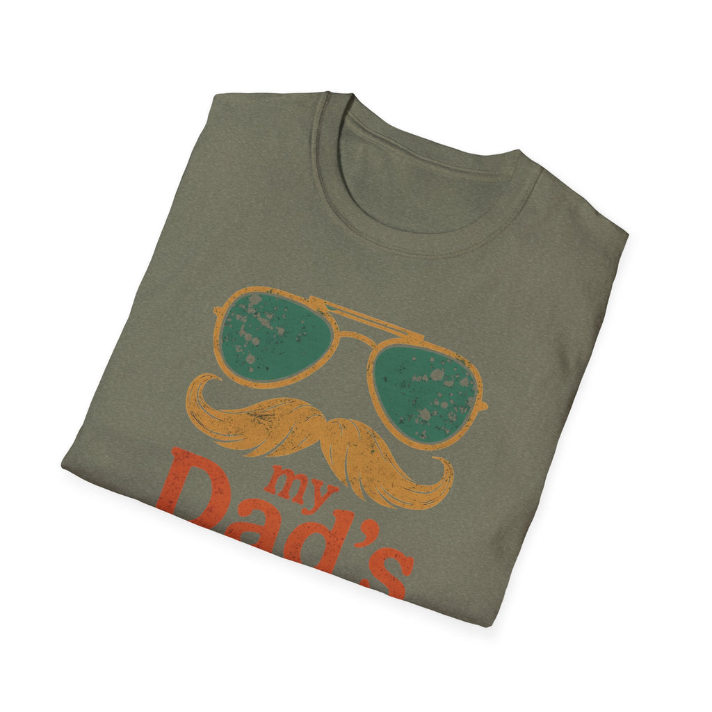 Dad's Pronouns was/were Unisex Softstyle T-Shirt bad dad gift