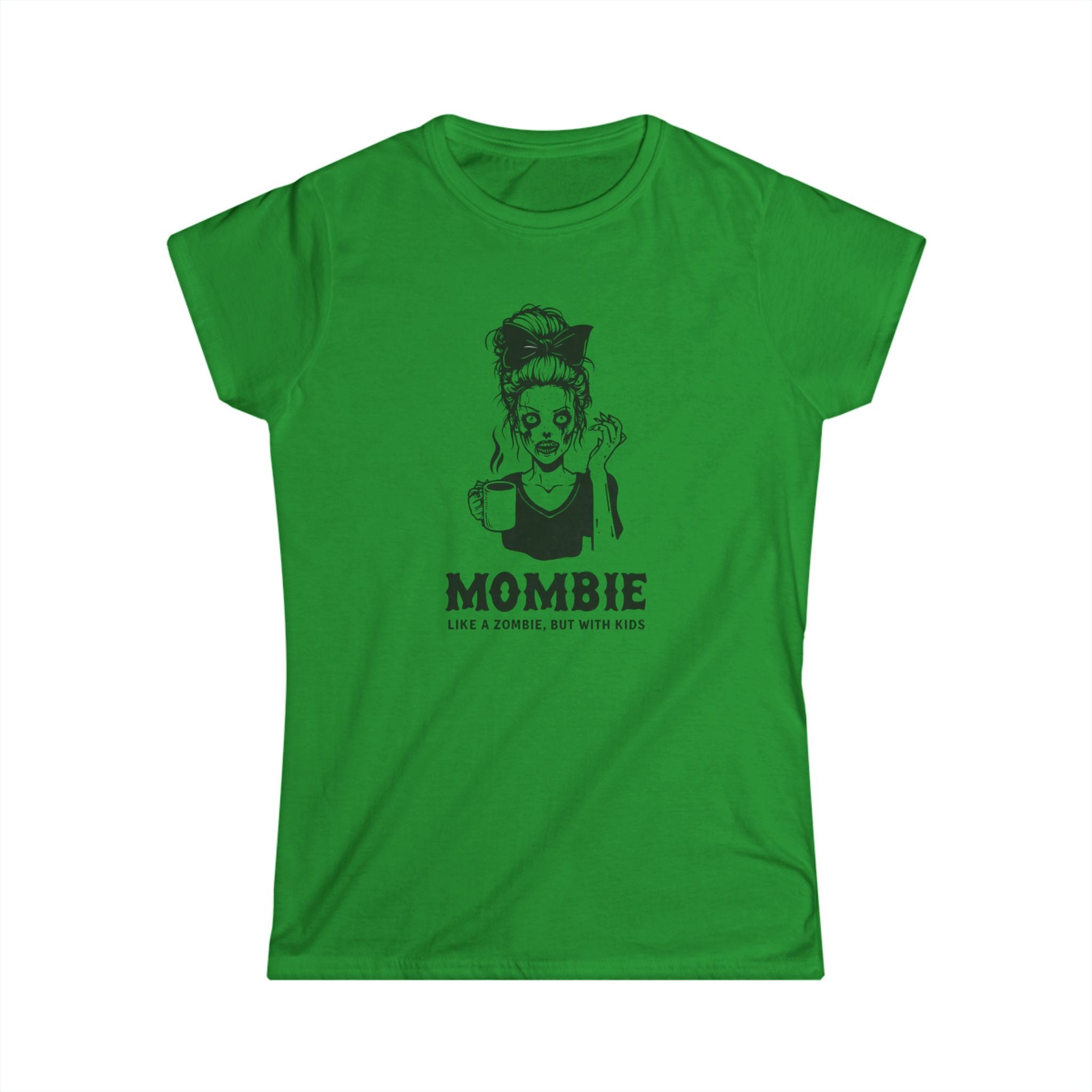 Women's Softstyle Tee - Mombie Zombie Kids, Funny Mom Shirt, Mom Life Tee, Halloween Shirt, Softstyle Tee for Women, Mom Gift