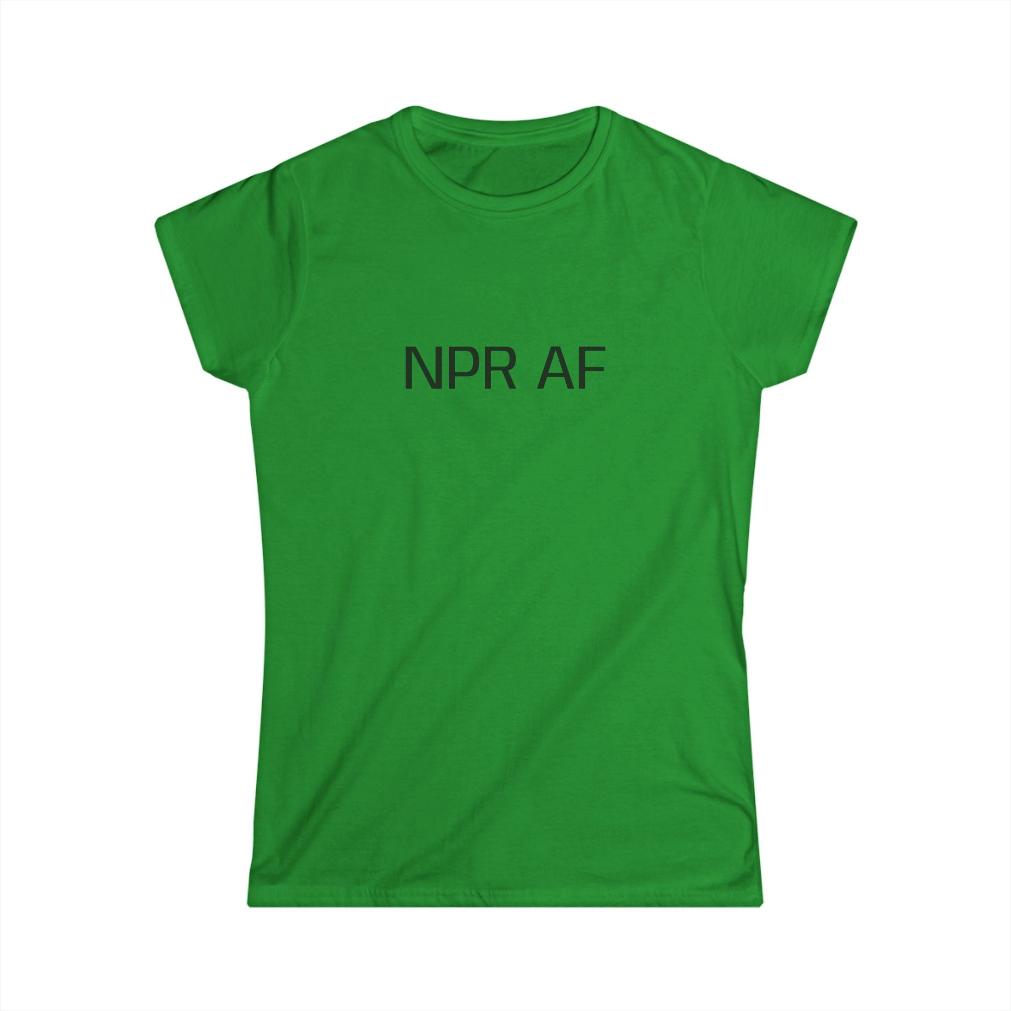 NPR AF Women's Softstyle Tee, Funny Tee for Radio Lovers, Casual Wear, Gift for Book Lovers, Perfect for Everyday or Events