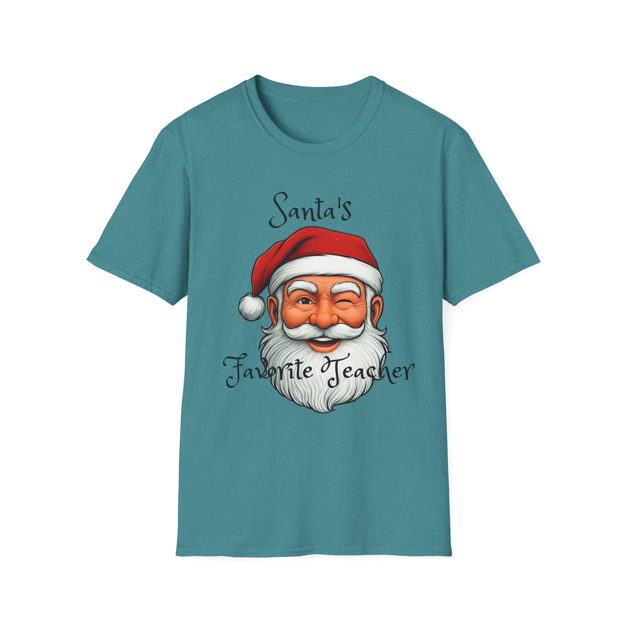 Christmas Teacher Gifts, Santa's Favorite Teacher Tee, Holiday School Apparel, Teacher Appreciation Shirt, Teacher Christmas Present, Unisex