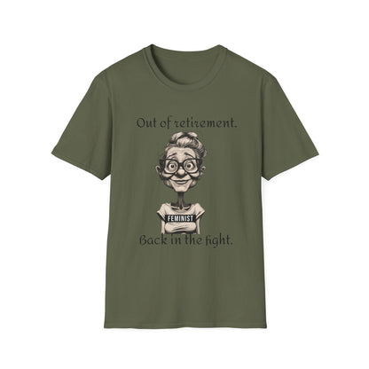 Unisex T-Shirt Fight Fascism Out of Retirement Design