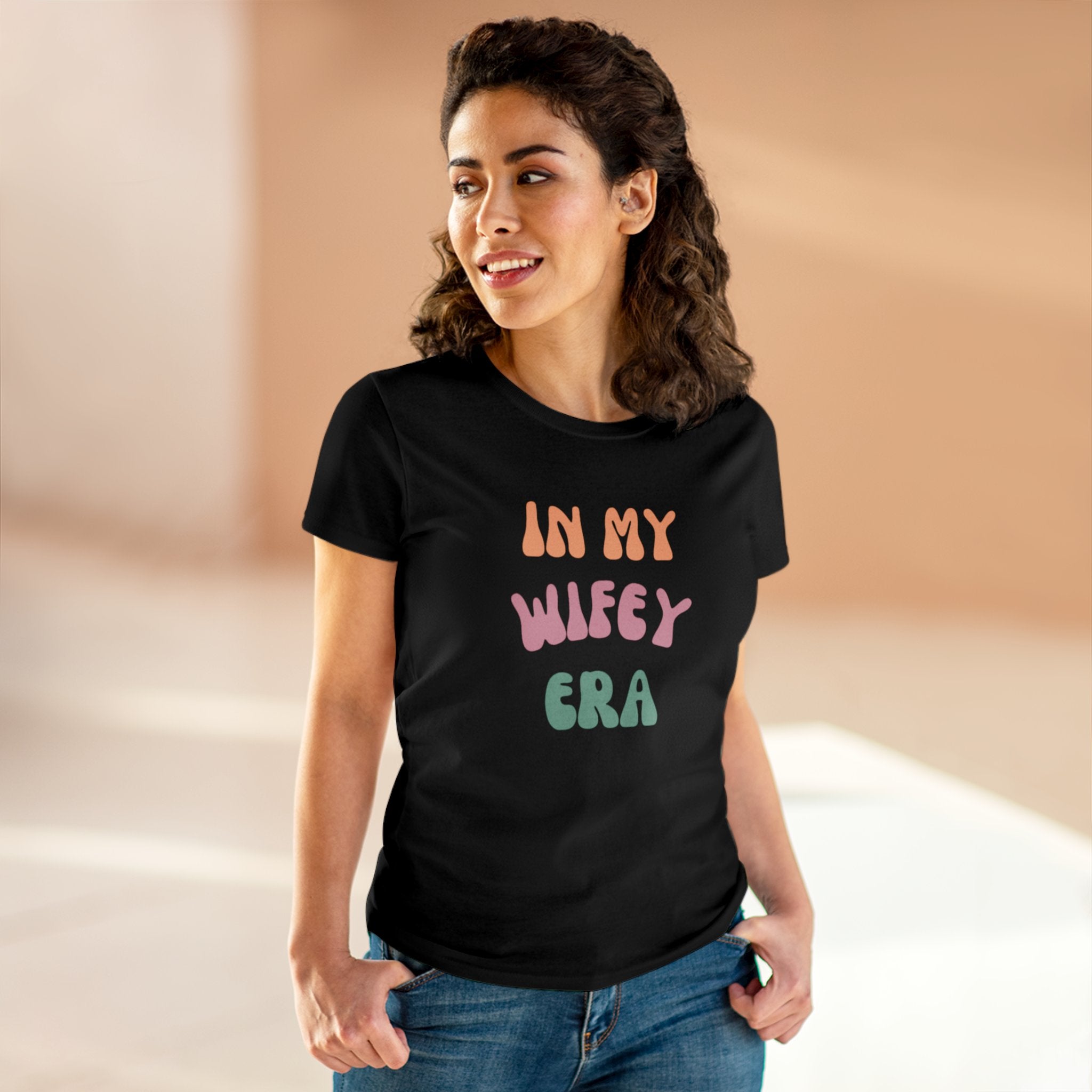 T-Shirt - Women's Midweight Cotton Tee with 'In My Wifey Era' Design