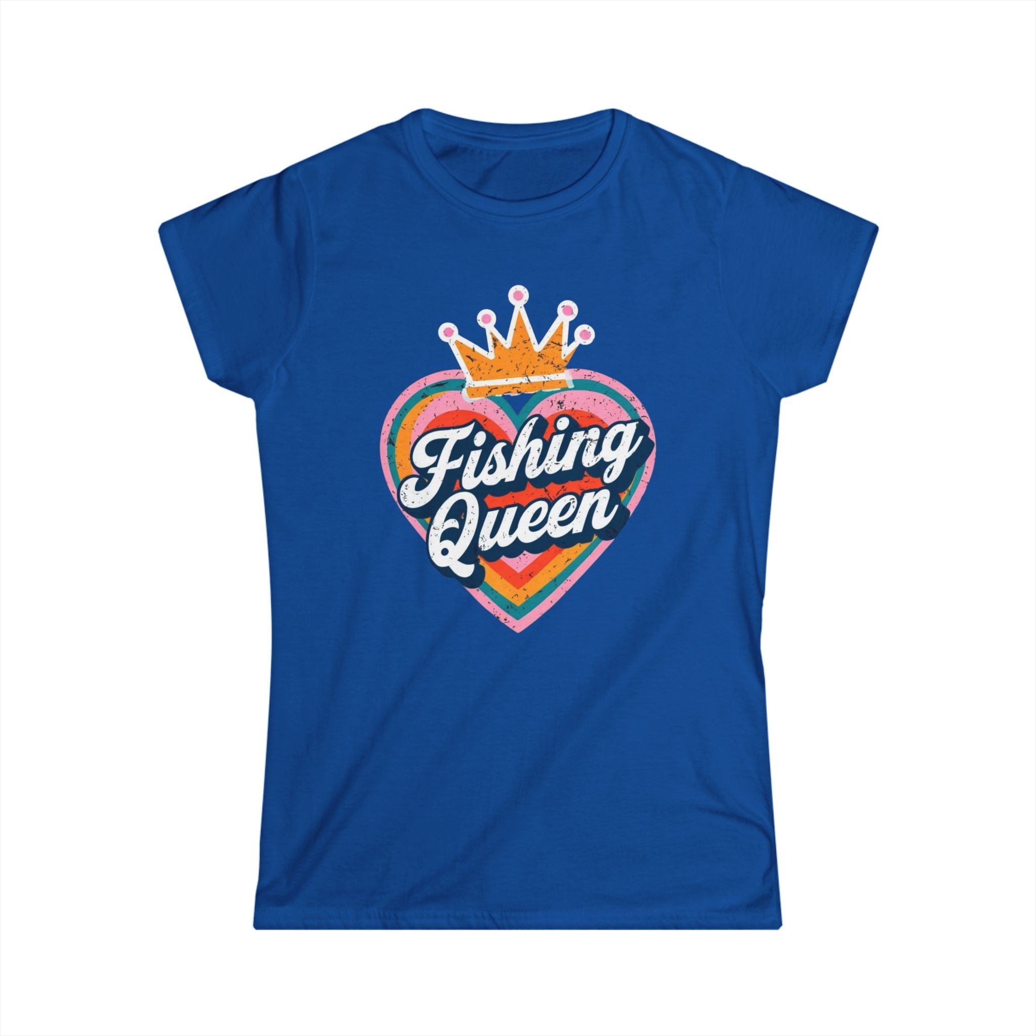 Fishing Queen Softstyle Tee - Perfect for Fishing Enthusiasts, Summer Vacation, Gifts for Her, Outdoor Adventures, Women's T-Shirt