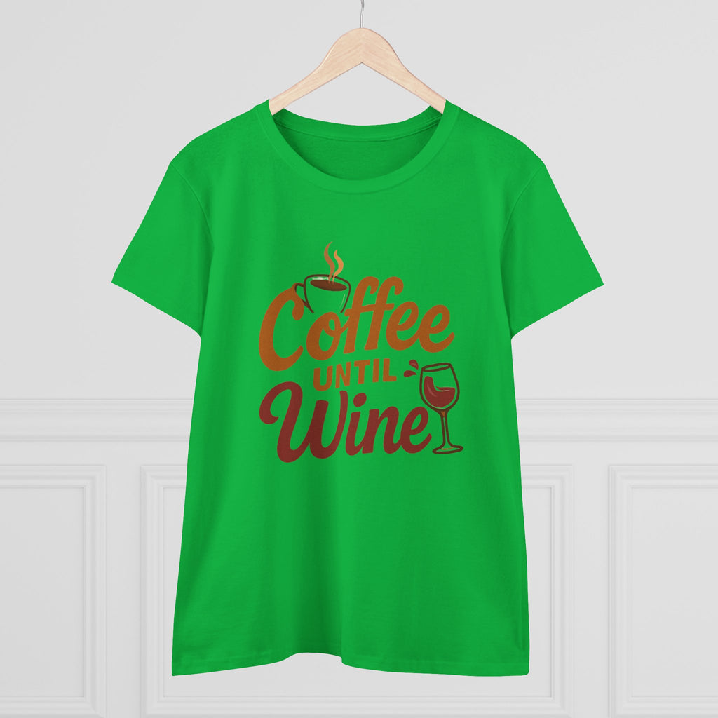 Coffee until wine tshirt coffee lovers wine lovers gift for her cozy, Women's Tee, Graphic Tee, Coffee Shirt, Wine Shirt, Funny Shirt