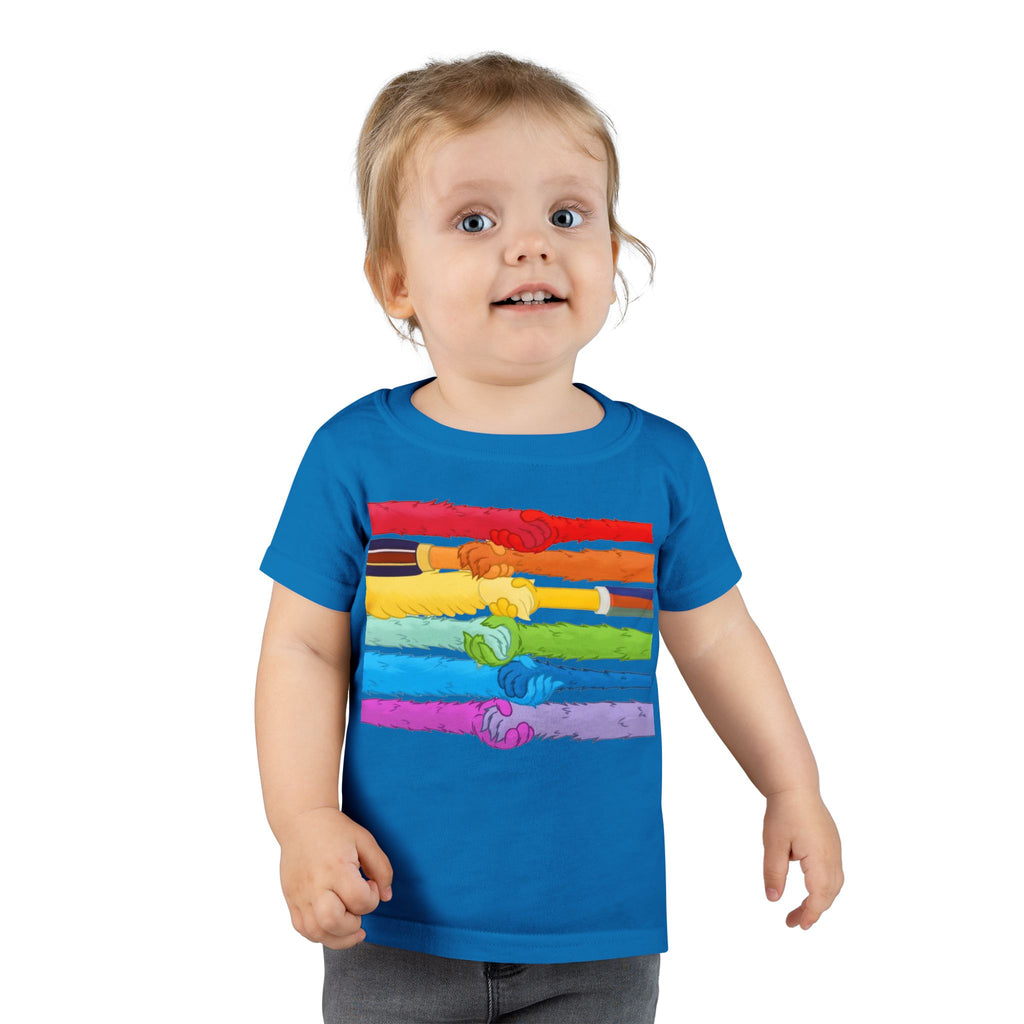 Rainbow Unity Toddler T-Shirt, Pride Tee, Kids Equality Shirt, Colorful Love Top, LGBTQ+ Support Apparel, Cute Gift for Toddlers