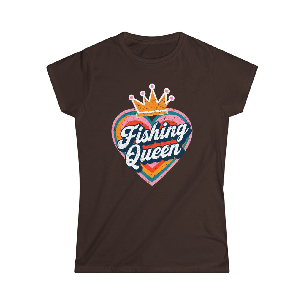 Fishing Queen Softstyle Tee - Perfect for Fishing Enthusiasts, Summer Vacation, Gifts for Her, Outdoor Adventures, Women's T-Shirt