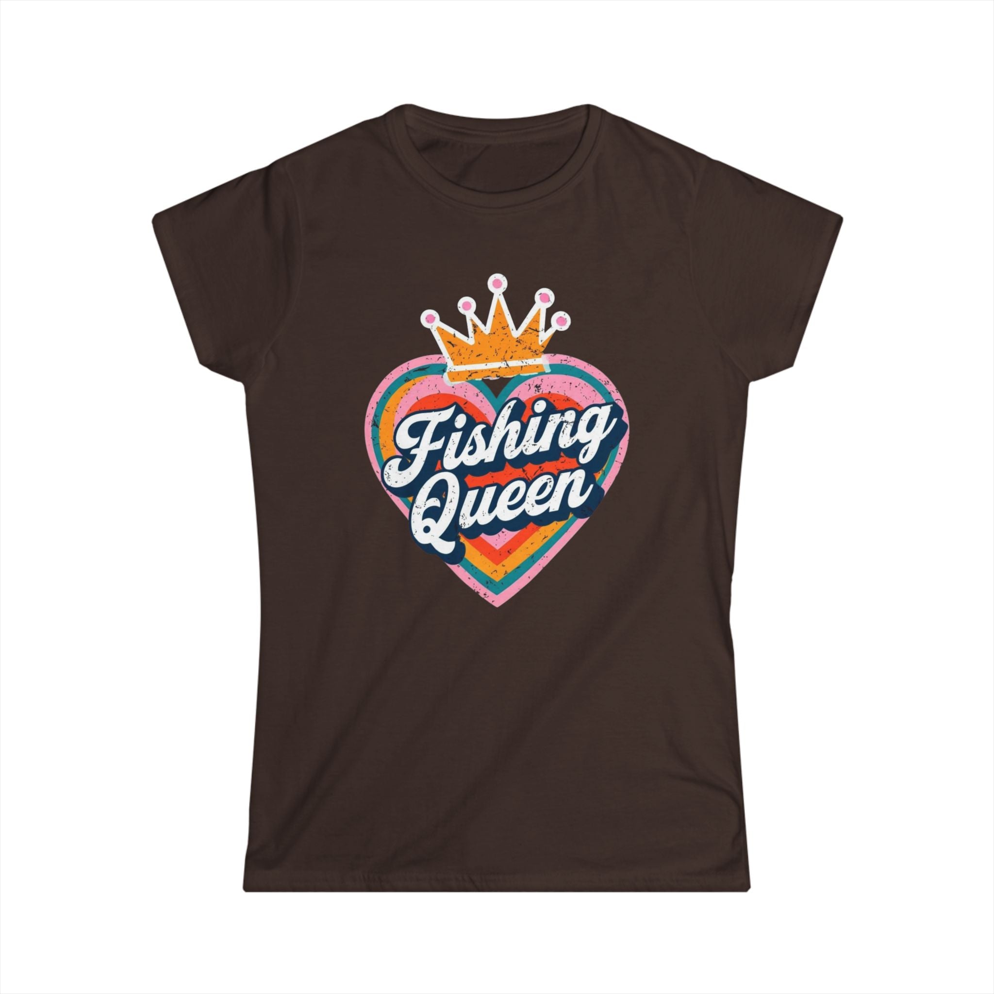 Fishing Queen Softstyle Tee - Perfect for Fishing Enthusiasts, Summer Vacation, Gifts for Her, Outdoor Adventures, Women's T-Shirt