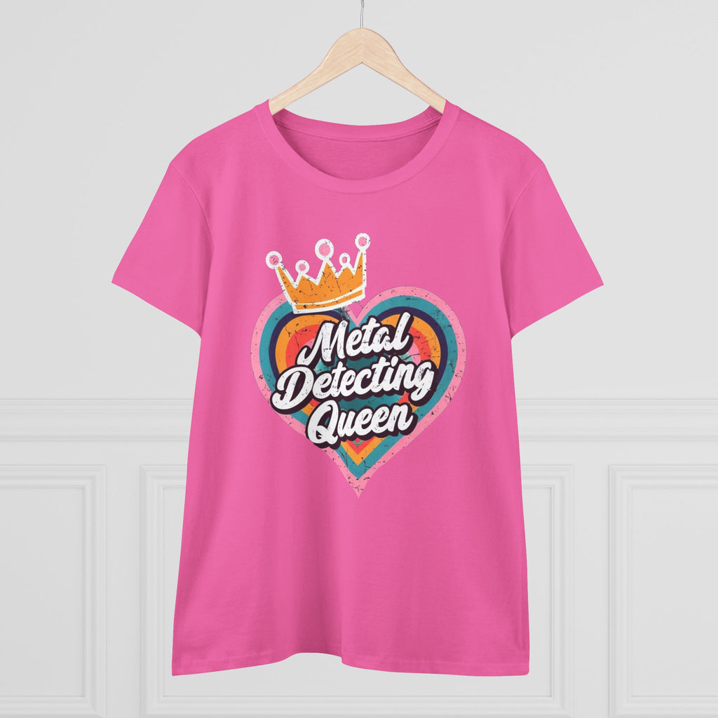 Metal Detecting Queen T-Shirt, Fun Tee for Hobbyists, Gift for Treasure Hunters, Everyday Casual Wear, Perfect for Outdoors