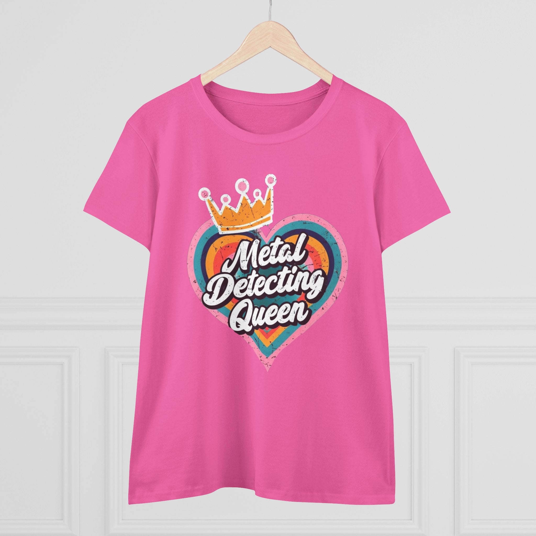 Metal Detecting Queen T-Shirt, Fun Tee for Hobbyists, Gift for Treasure Hunters, Everyday Casual Wear, Perfect for Outdoors