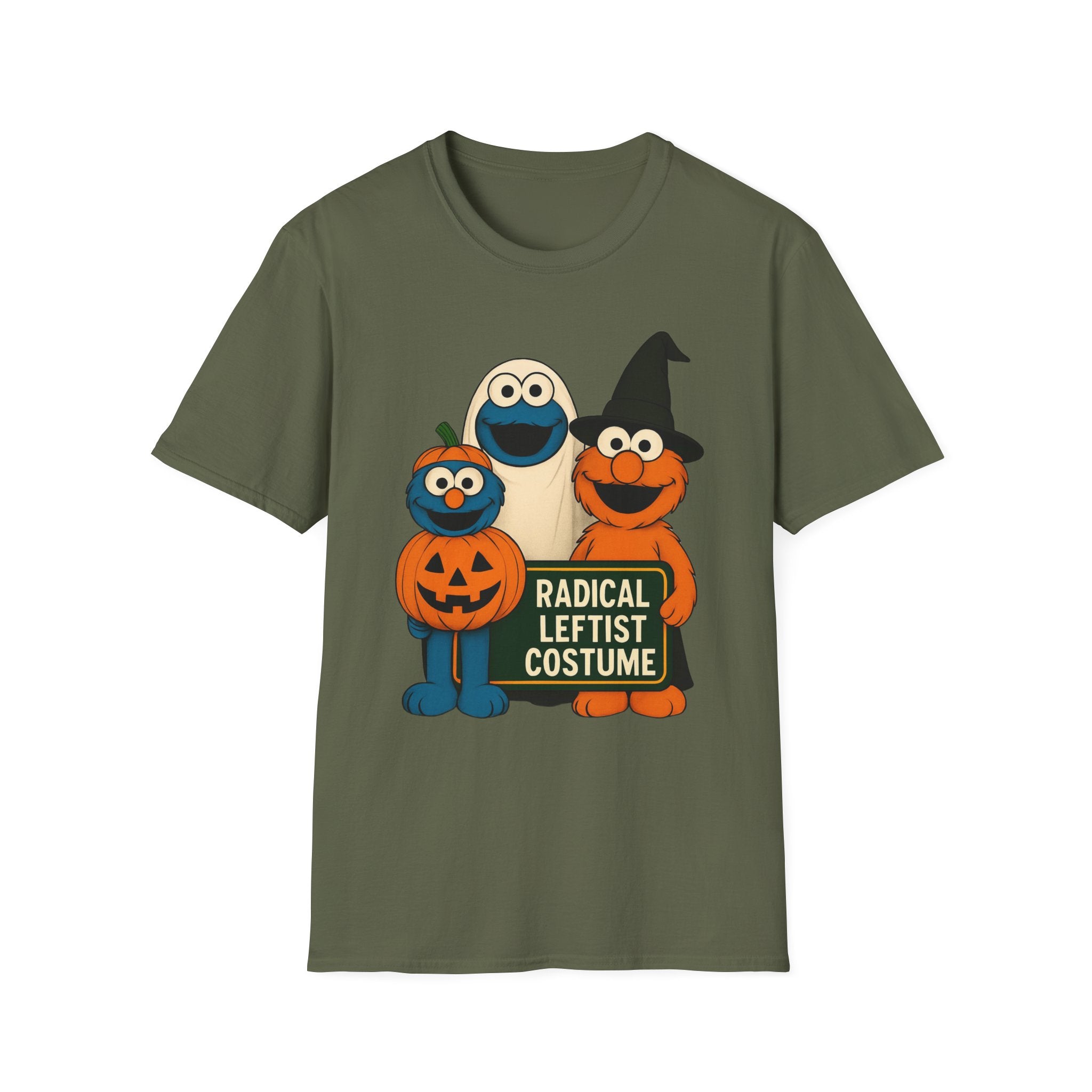 Radical Leftist Costume T-Shirt, Halloween gift Nostalgia Puppets Kindness Diversity Social Justice Anti-Trump Tee, Unisex Softstyle Top