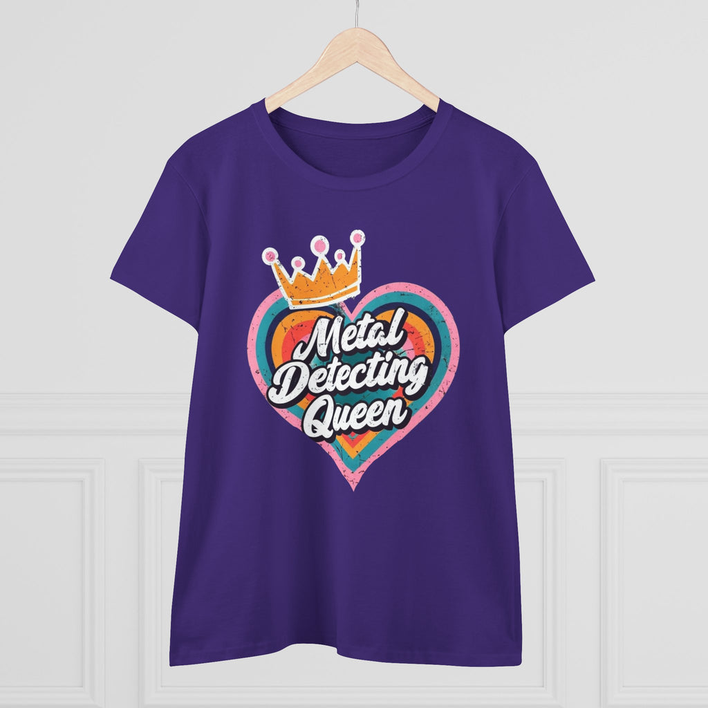 Metal Detecting Queen T-Shirt, Fun Tee for Hobbyists, Gift for Treasure Hunters, Everyday Casual Wear, Perfect for Outdoors