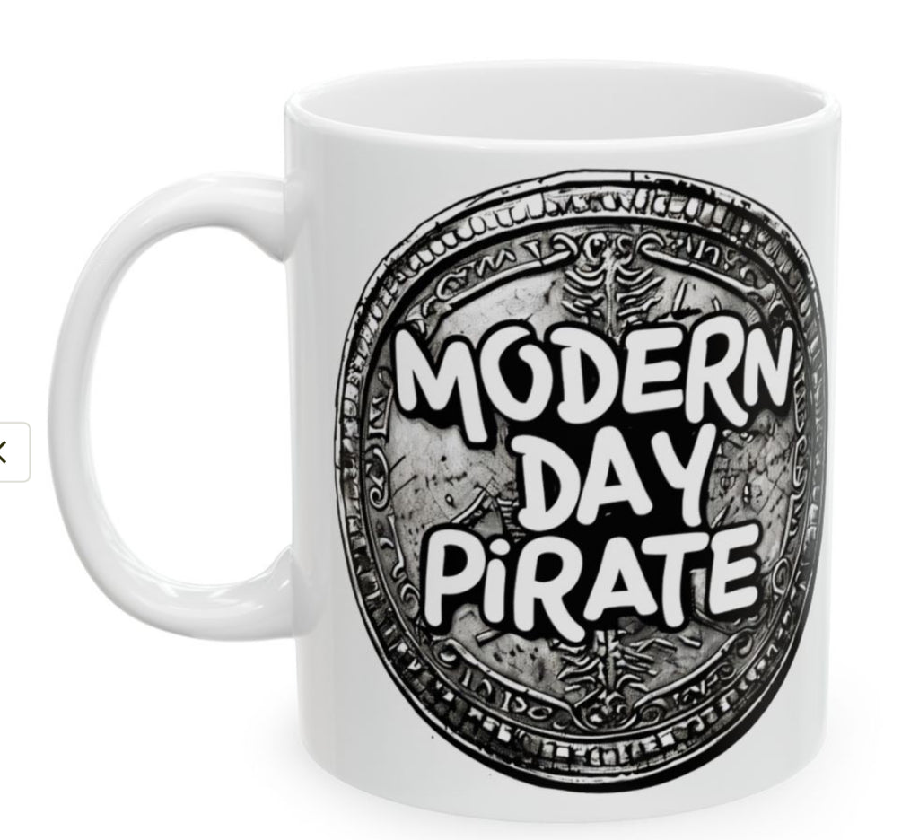 Mug - modern day pirateTreasure Hunter Metal Detecting Pirate Adventure Design dirt fishing