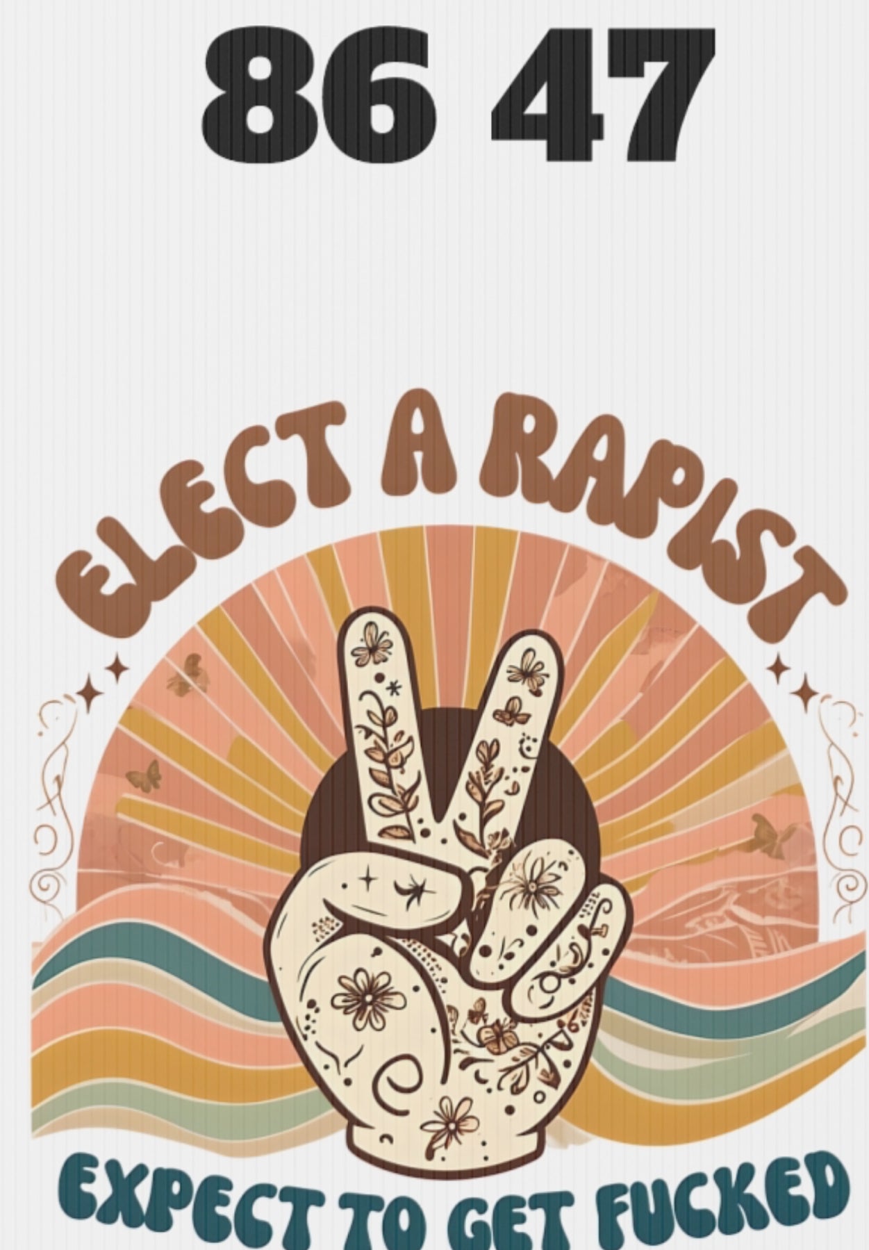 Elect A Rapist Yard Sign, Political Lawn Decor, Activism Sign, Protest Yard Art, Election Campaign Sign