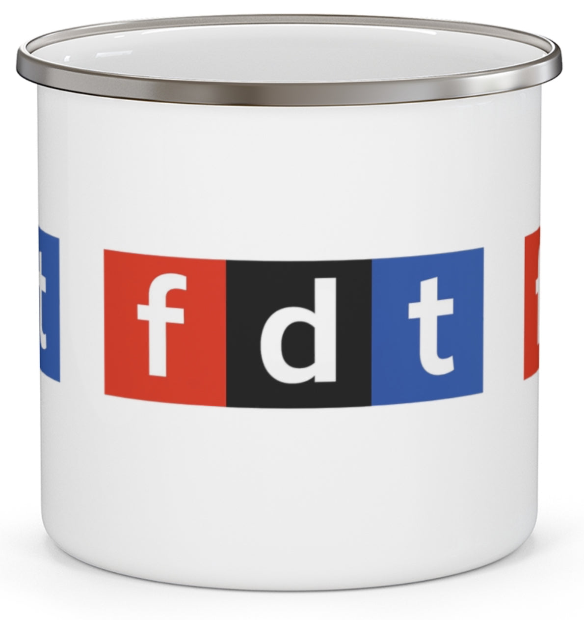 FDT Enamel Mug, Anti Trump Protest Activist, Political Resistance Camping Cup, Liberal Democrat Gift, Resistance Movement Gear, Protester Gift,