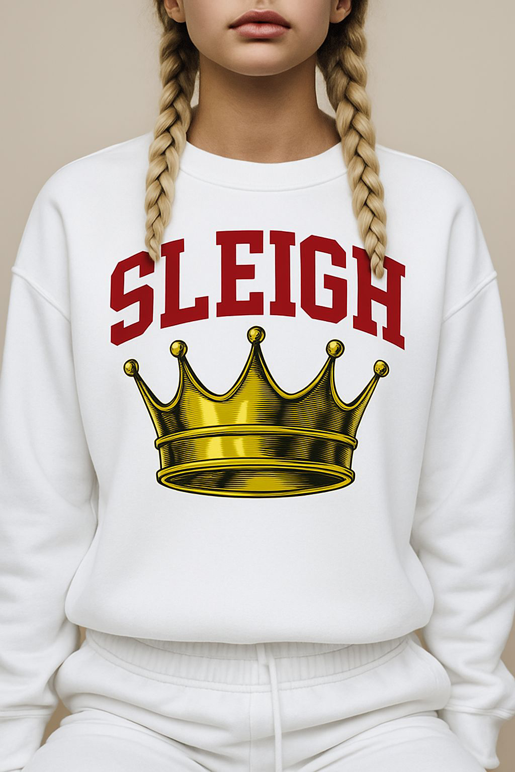 Sleigh Crewneck Sweatshirt - Sleigh Queen Cozy Christmas Gift