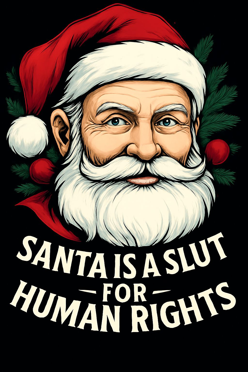 Political Santa loves Human Rights Unisex T-Shirt Christmas gift