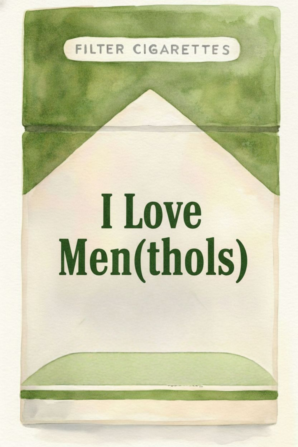 I Love Men(thols) Retro Cigarette Pack Graphic T-Shirt