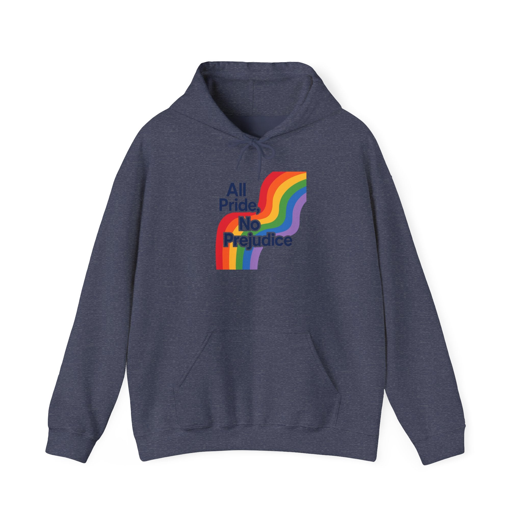 Pride Celebration Hoodie, Unisex Rainbow Sweatshirt, LGBTQ+ Hoodie, All Pride No Prejudice Sweatshirt, Comfortable Pride Wear anti trump
