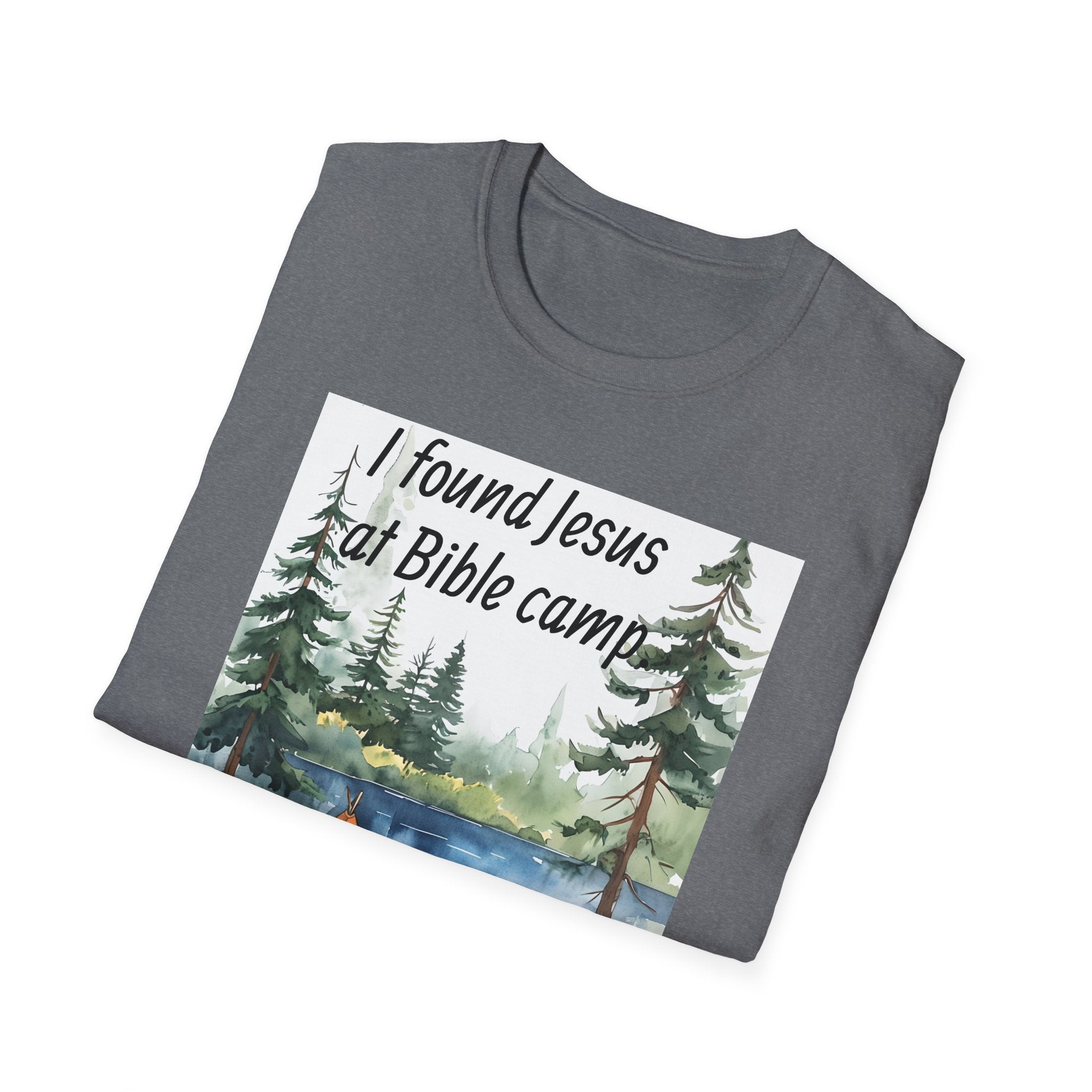 Funny Tee, Religious Camp Tshirt, Jesus Lover Shirt, Hilarious Church Gift, Christian Humor Apparel, Faith-Based Clothing camping bear