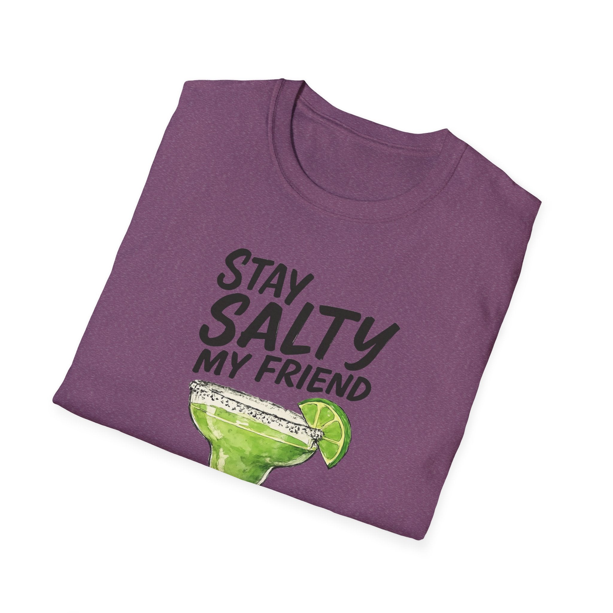 Stay Salty my friend Margarita Cocktail T-shirt, Tequila Drink Party Tee, Unisex Softstyle Top, Funny Graphic Shirt