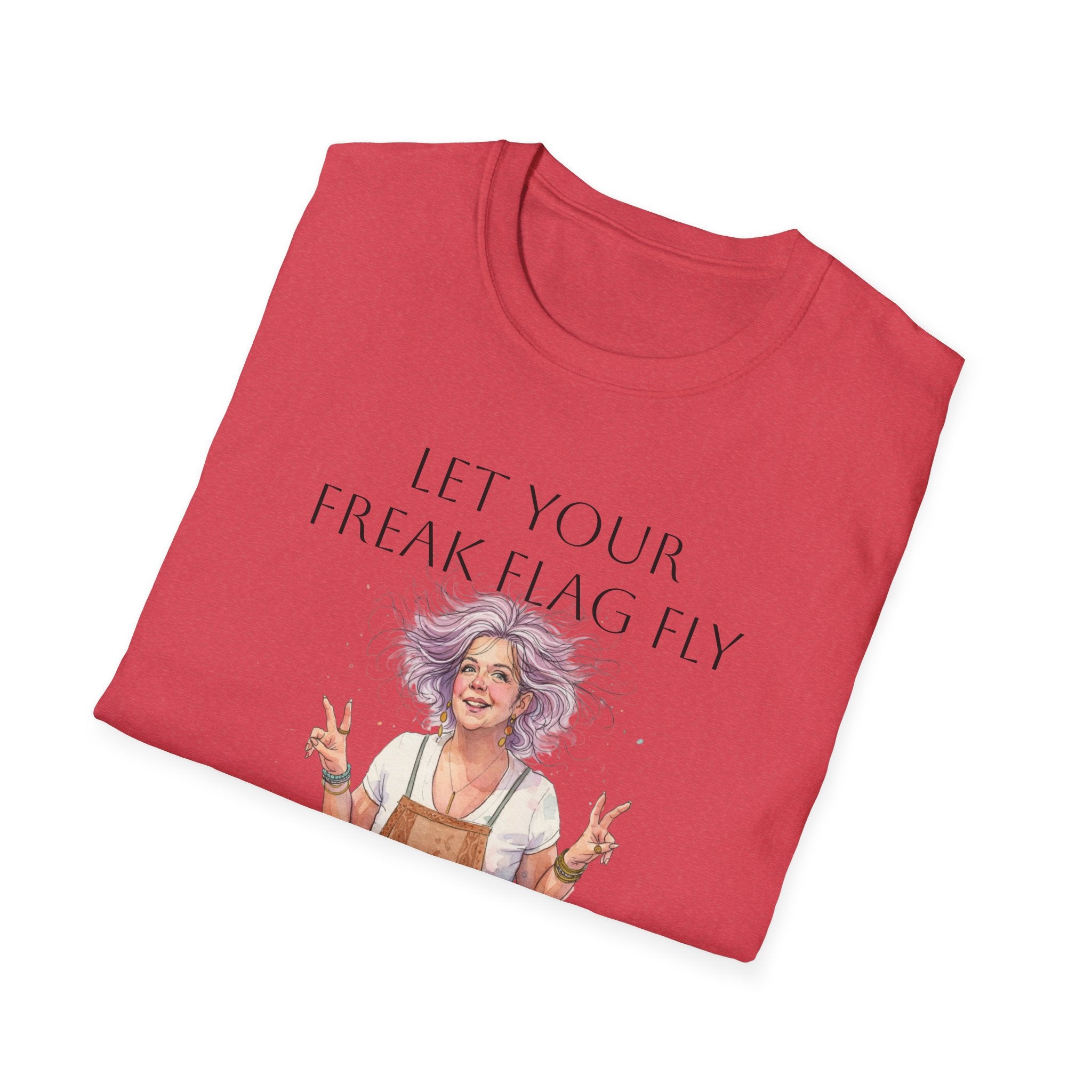 T‑Shirt — "Let Your Freak Flag Fly" Boho Artist Graphic Tee