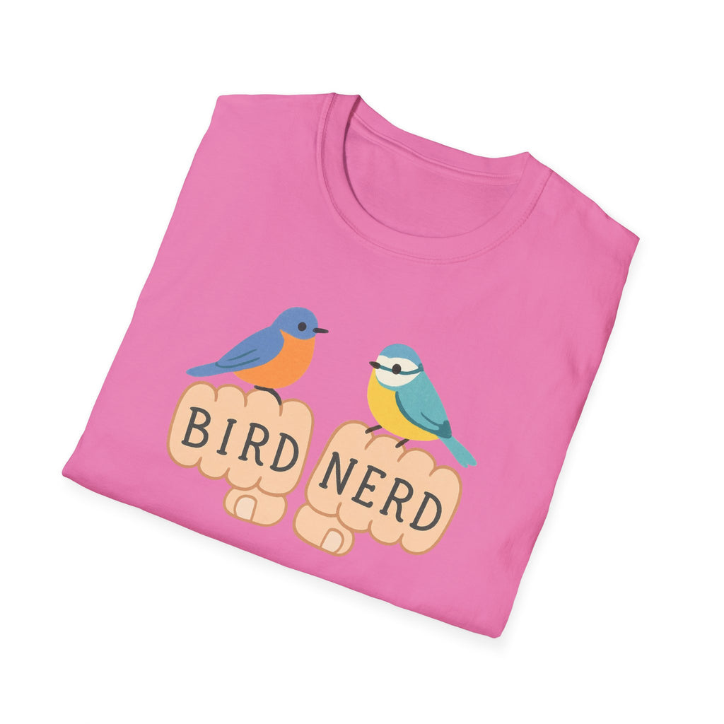 Bird Nerd Unisex Softstyle T-Shirt, Perfect for Bird Lovers, Nature Enthusiasts, Gift for Birdwatchers, Casual Wear,  Apparel bird gift