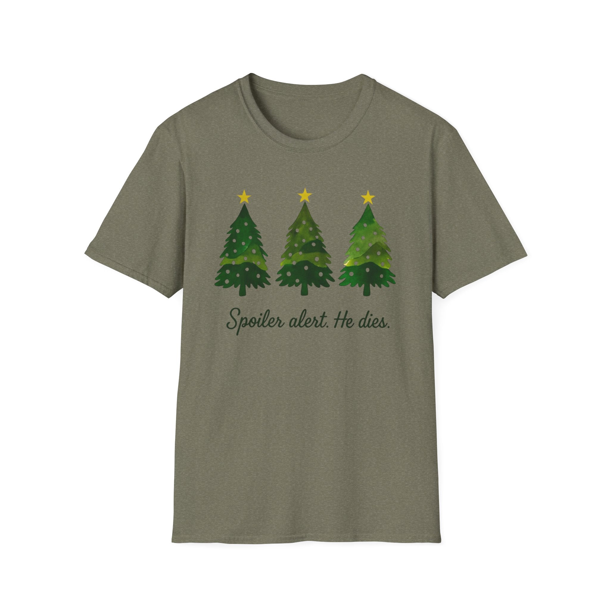 Spoiler Alert. He dies. Funny Jesus Christmas Tree T-Shirt