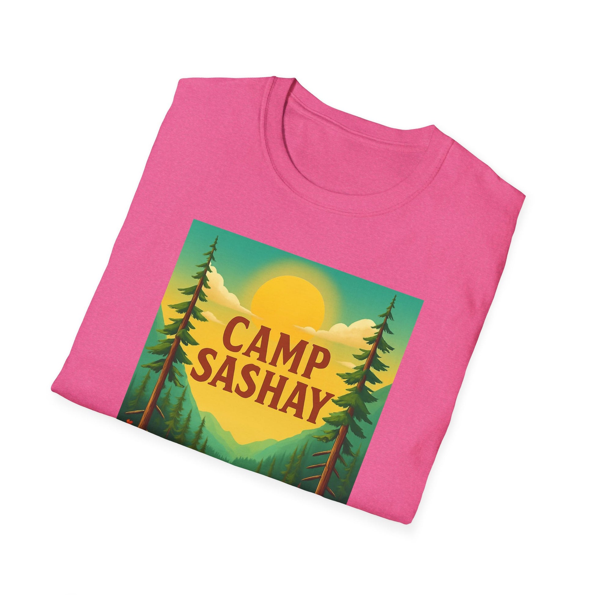 Camp Sashay carnival Unisex Softstyle T-Shirt, Vintage Camping Tee, Outdoor Adventure Shirt, Summer Vibes T-Shirt, Gift for Nature Lovers