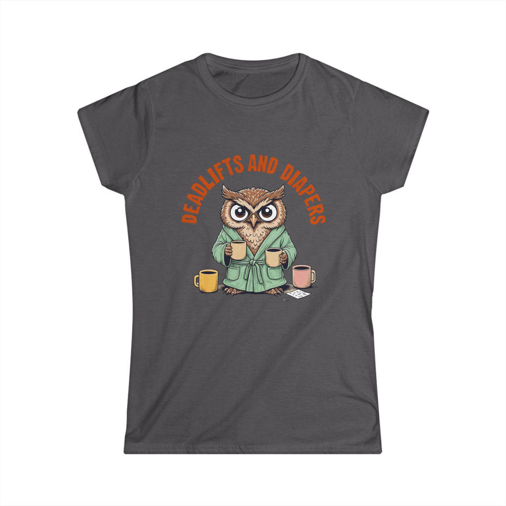 Gym Mom Women's Tee, Fitness Mom Shirt, Workout Mama Top, Weightlifting Mother T-Shirt, Crossfit Mom Gift Owl lovers