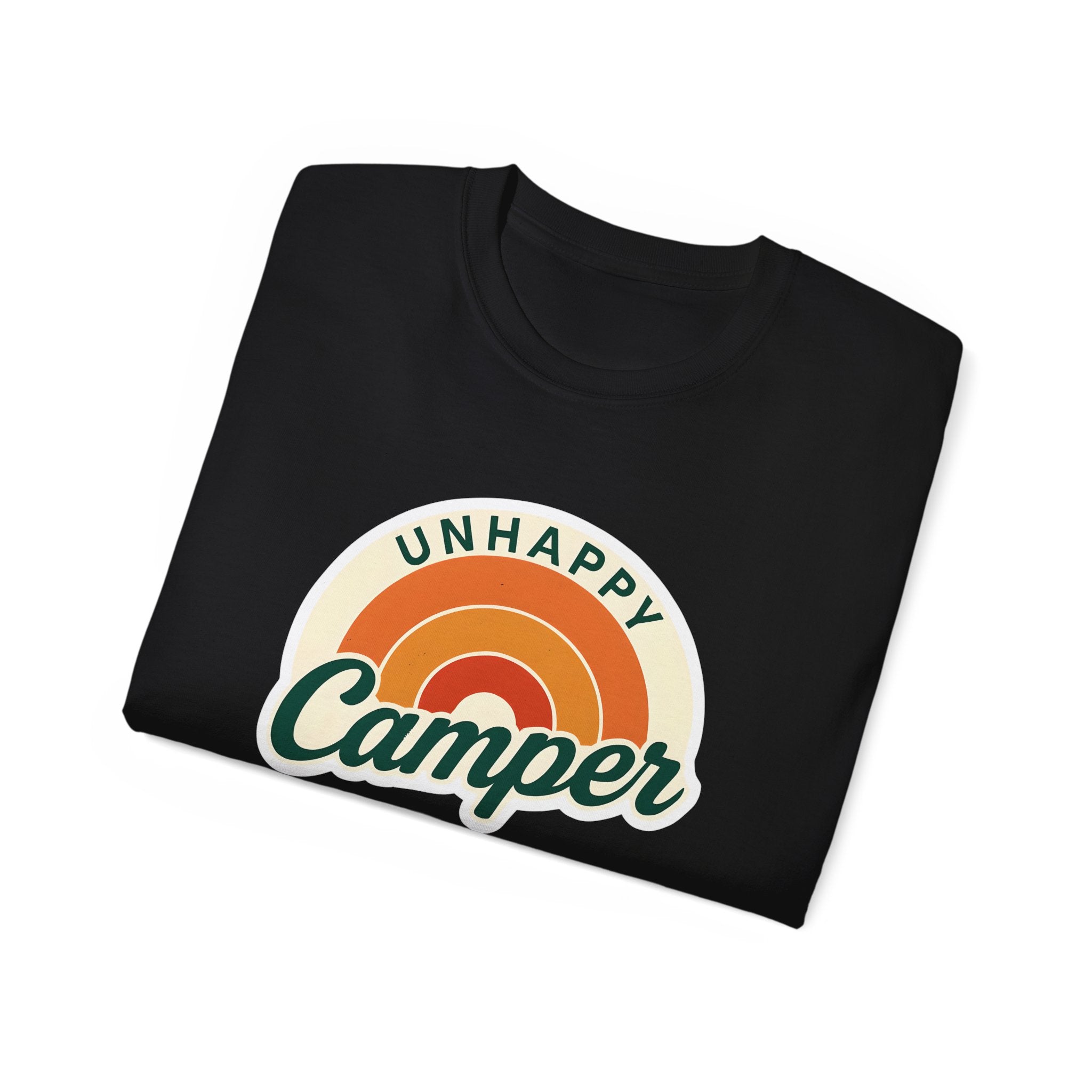 Unisex Tee for Campers: Unhappy Wanderer Adventure Gift Shirt, Hiking Outdoor Camping Apparel, Outdoorsy Nature Lover Top, Wanderlust Tee,