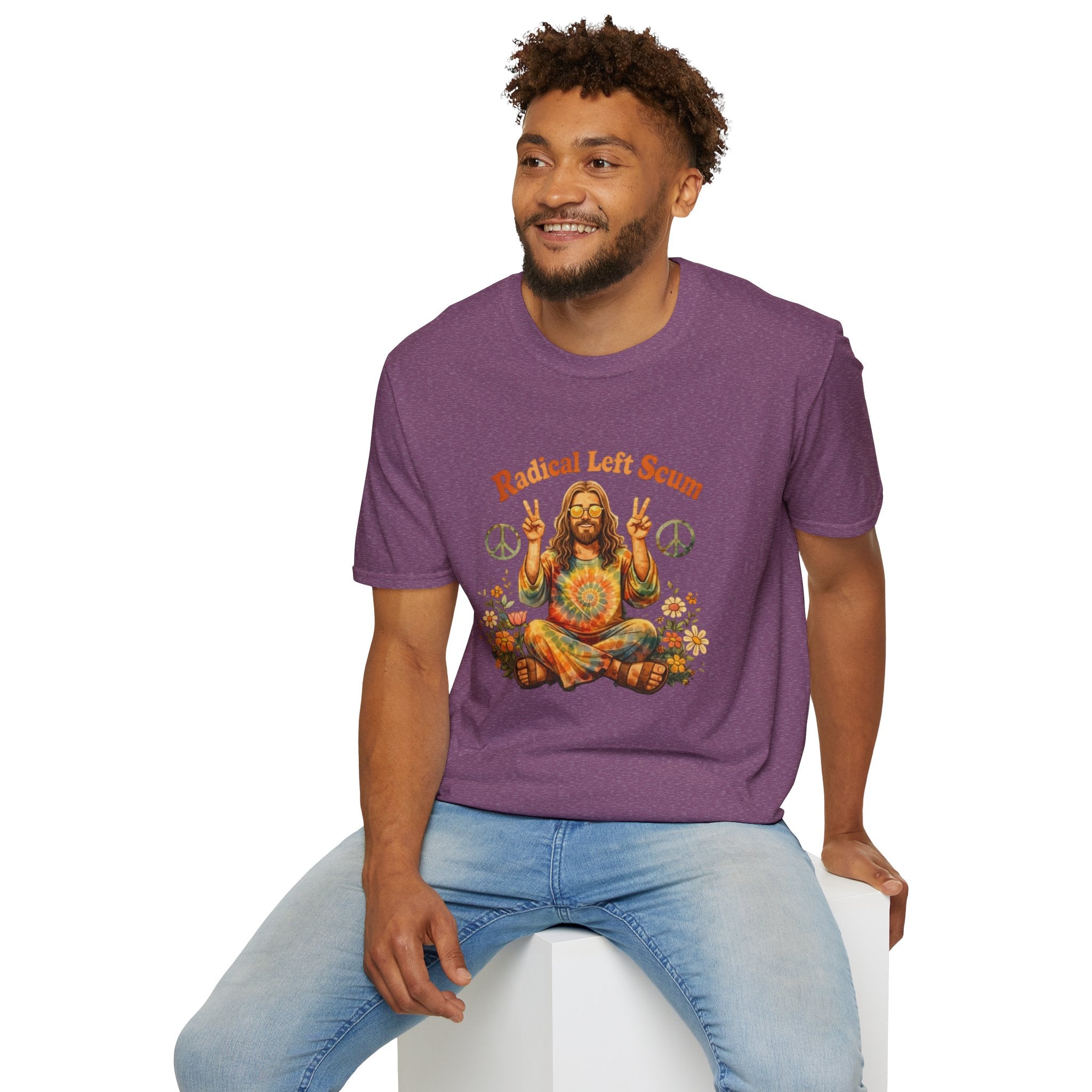 Radical Left Scum Hippie Peace Meditation T-Shirt