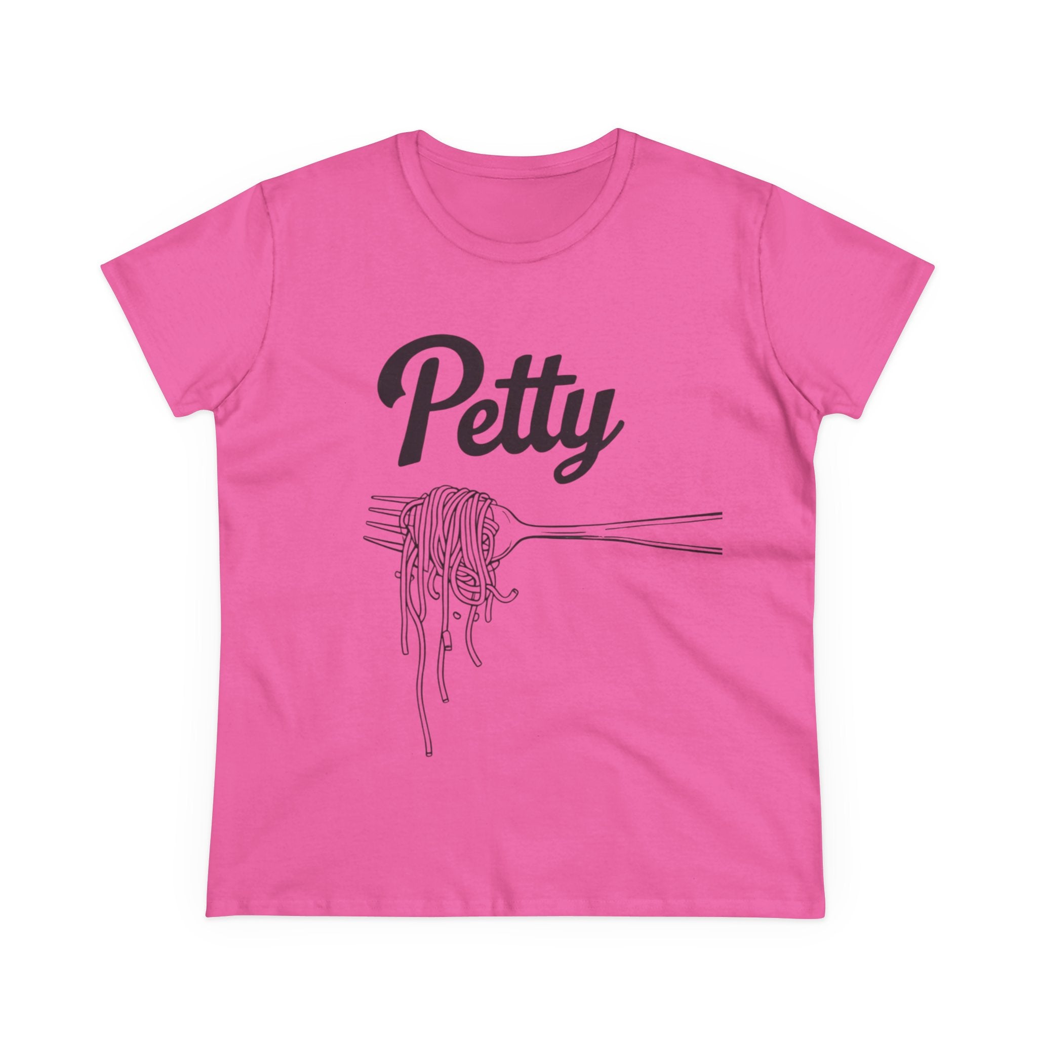 Petty spaghetti Women's Cotton Tee, Funny Graphic Tee, Casual Shirt, Gift for Foodies, Birthday Gift, Quirky Apparel gift for her