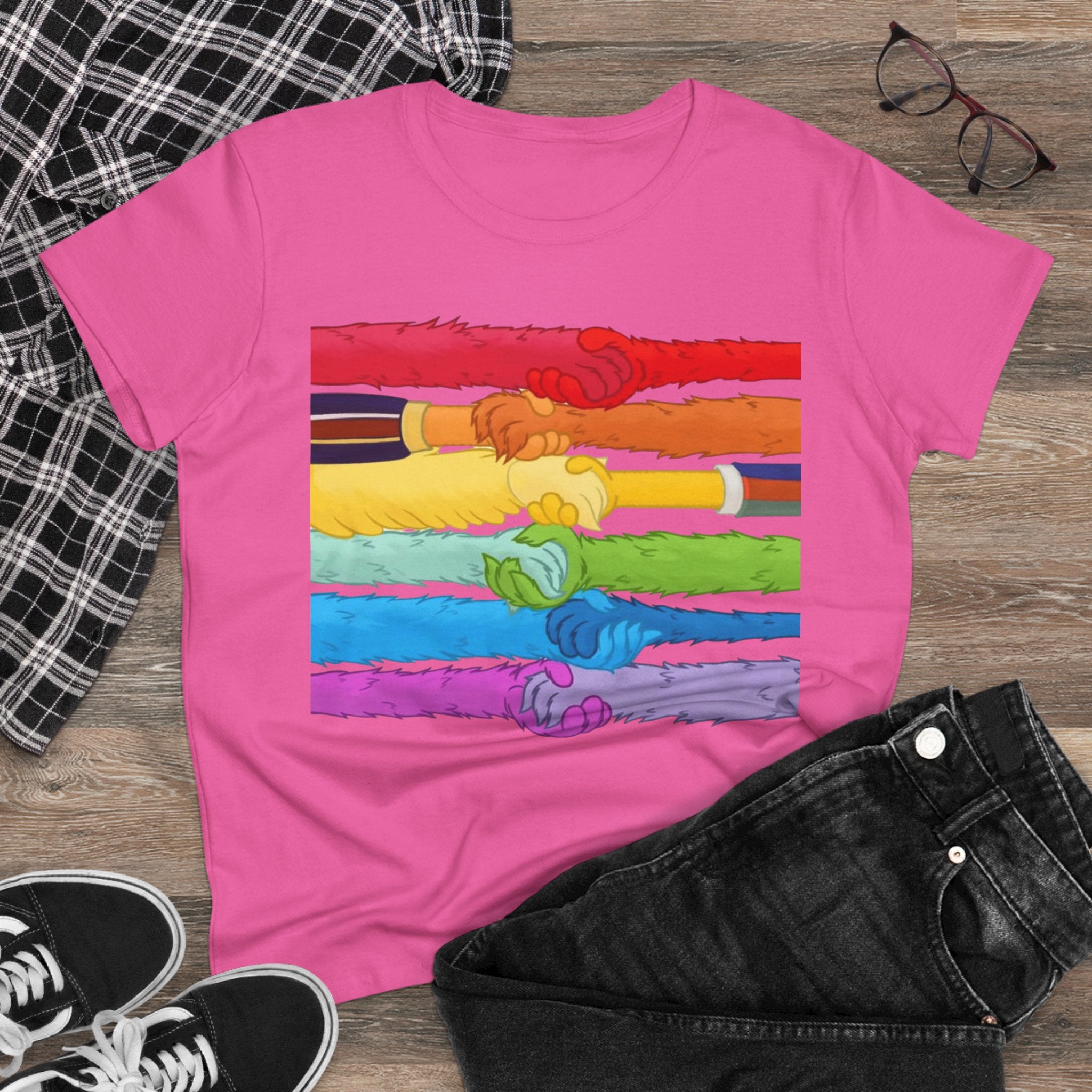 Kindness and diversity count! Pride Unity Tee, LGBTQ+ Cotton T-Shirt for Celebrations, Rainbow Design, Equality Shirt,  anti Trump Wear