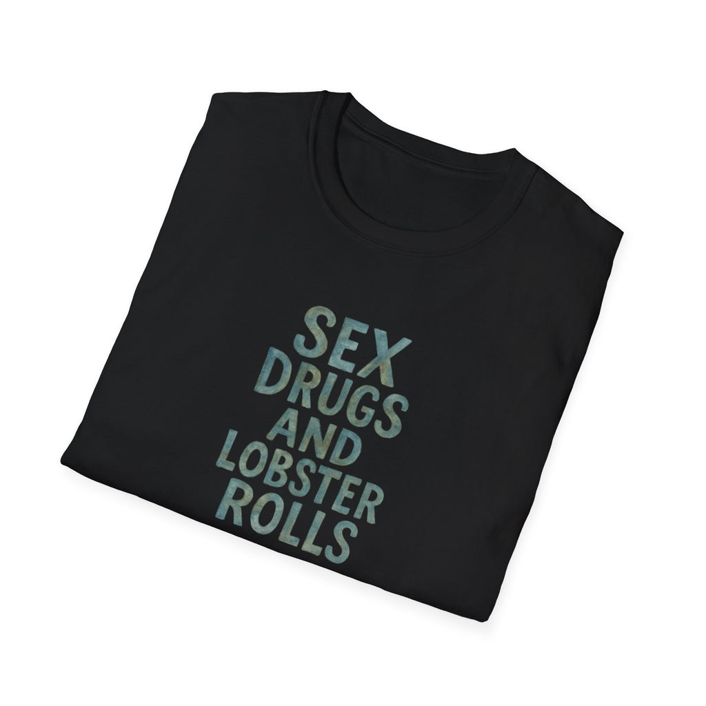 Seafood Love Her Gift Unisex Softstyle T-Shirt, Lobster Roll Tee, Beach Lover Shirt, Summertime Apparel, Funny Foodie Top