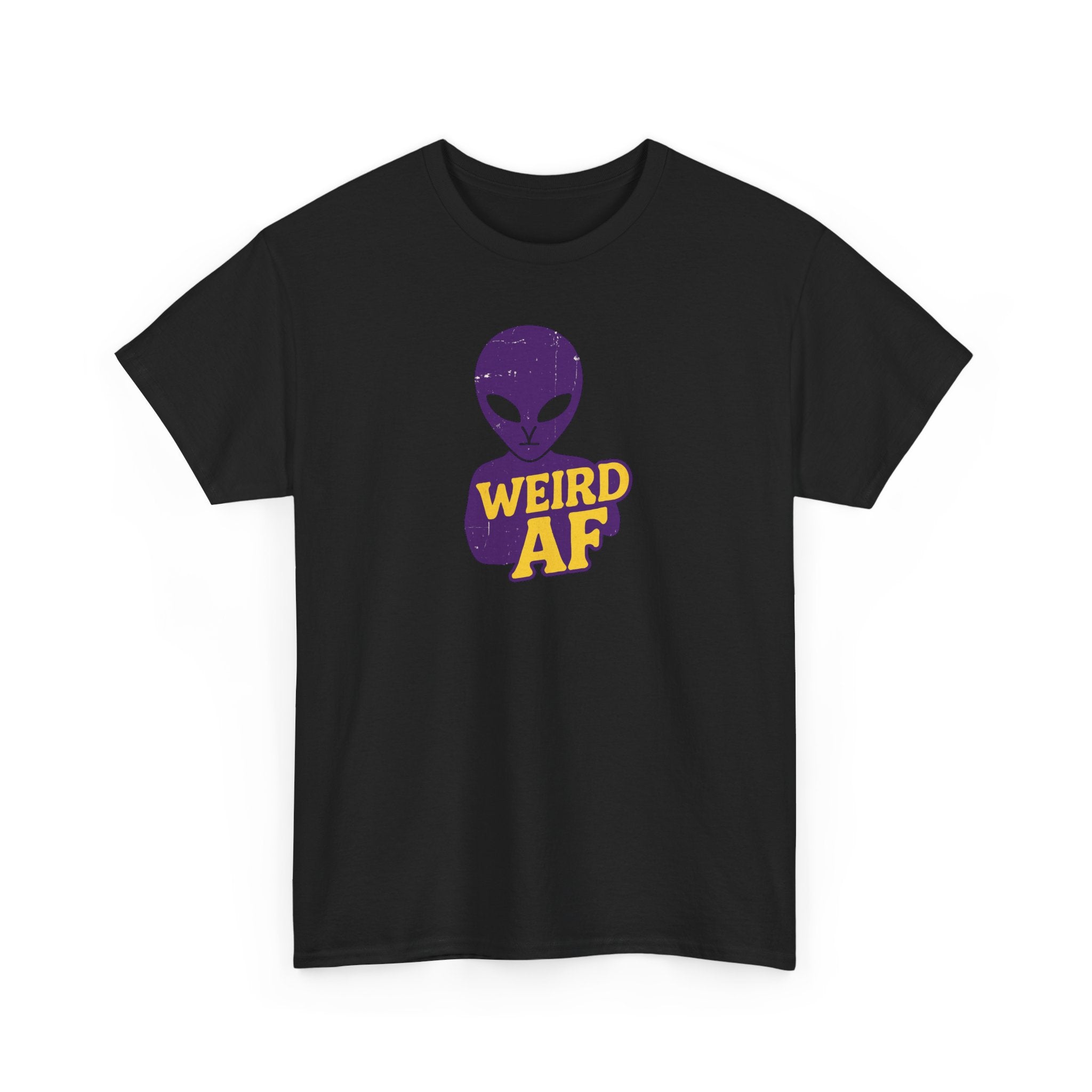 Weird AF Alien Tee, Unisex Graphic T-Shirt, Fun Casual Wear, Gift for Sci-Fi Lovers, Quirky Humor Apparel