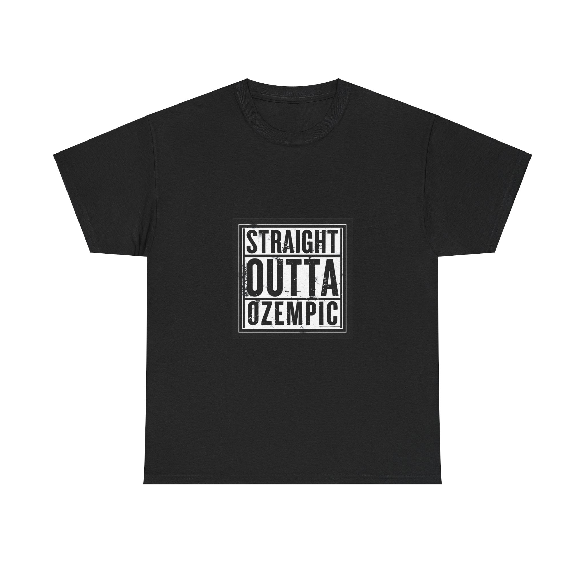 Unisex Tee, Funny Straight Outta Ozempic Design, Sarcastic Graphic Tee, Humor T-Shirt, Health Gift, Medication Joke Shirt
