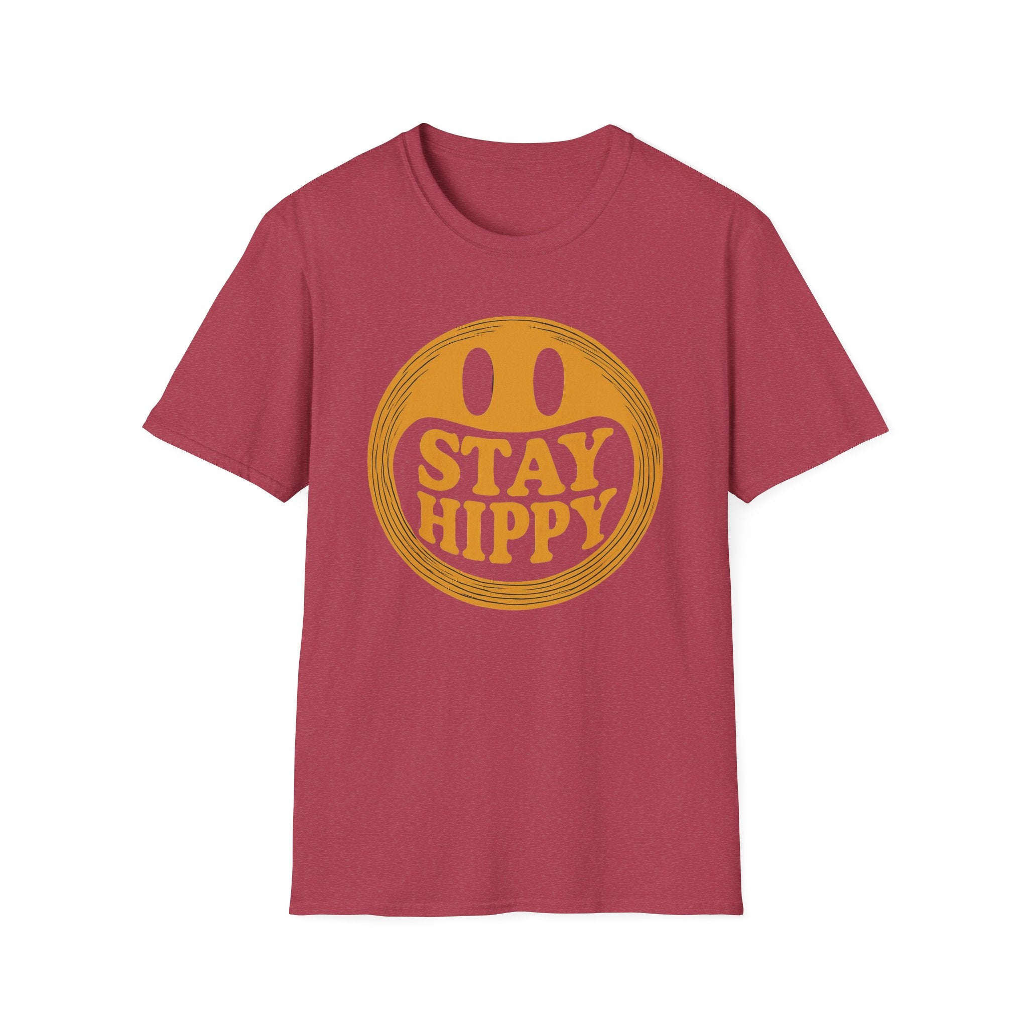 Stay Hippy Stay Happy Unisex T-Shirt, Hippie Graphic Tee, Positive Vibes Shirt, Bohemian Clothing, Festival Attire boho