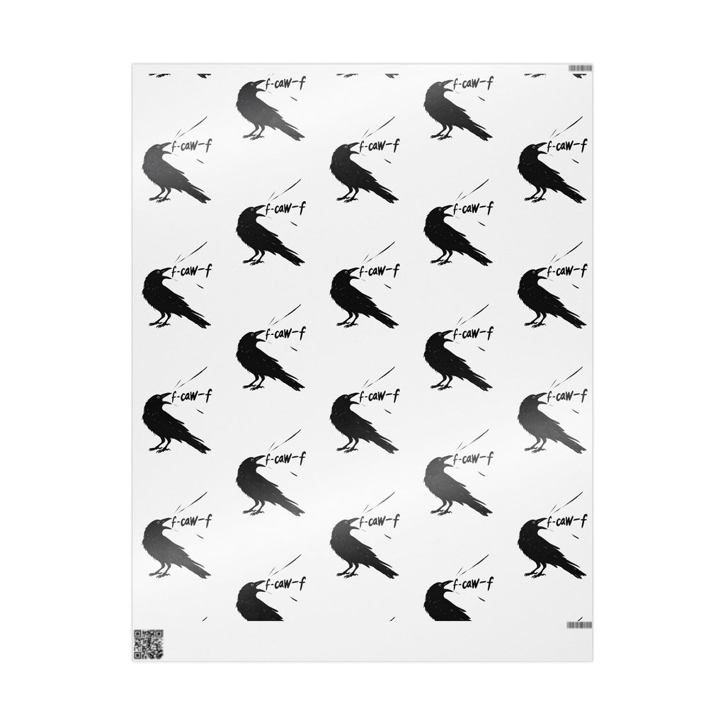 F-Caw-F. F*ck Off! Crow Wrapping Paper funny, sarcastic, crow, lover, edgy, wrapping, and gift paper