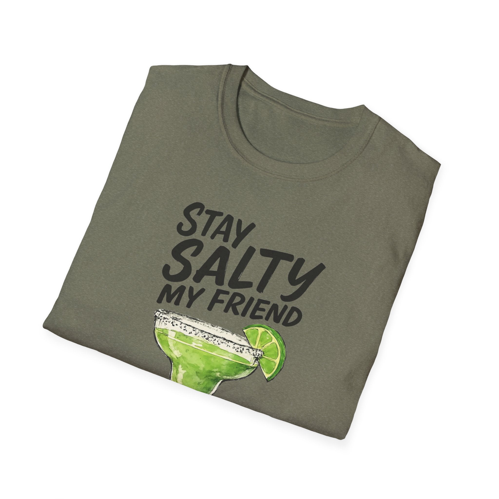 Stay Salty my friend Margarita Cocktail T-shirt, Tequila Drink Party Tee, Unisex Softstyle Top, Funny Graphic Shirt