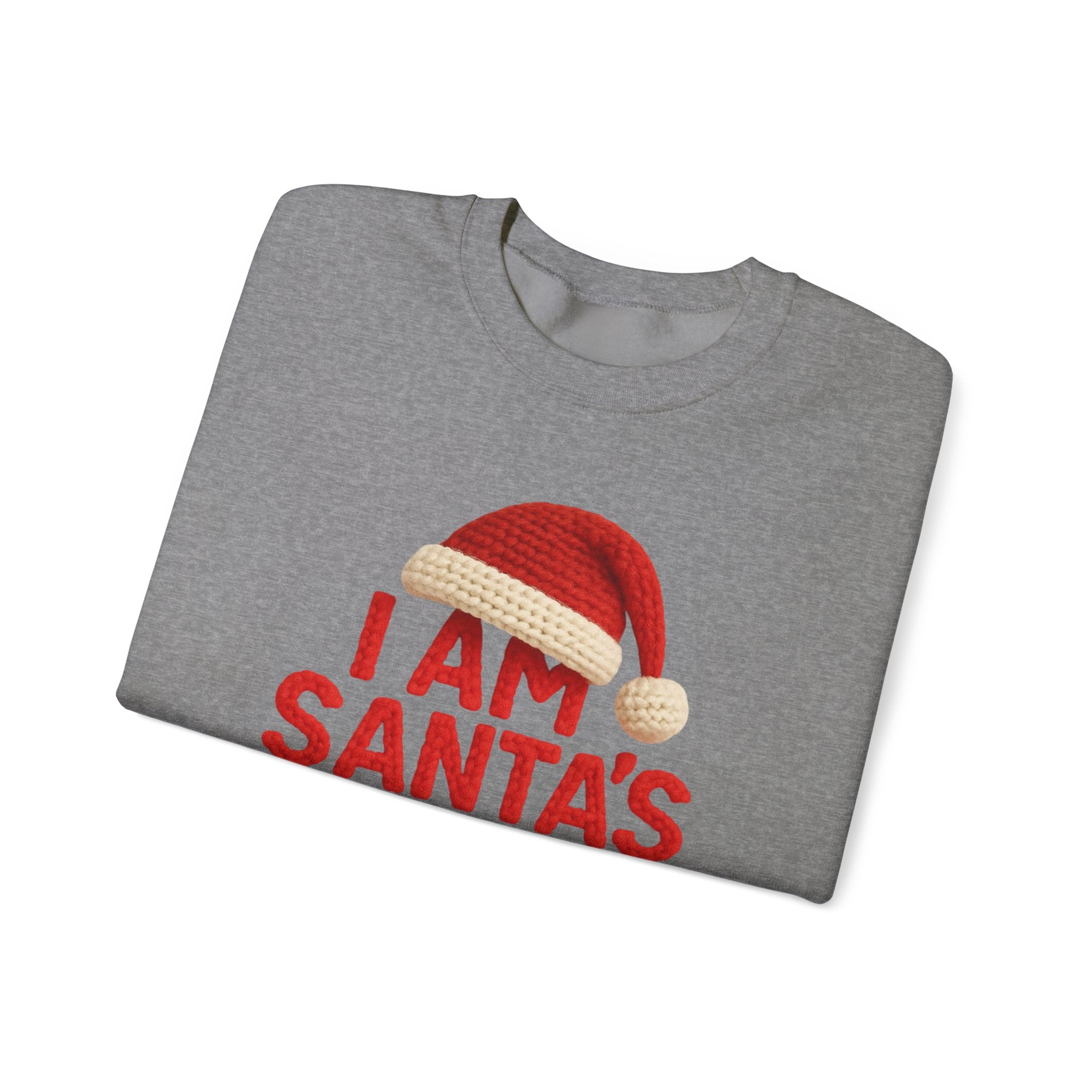 Christmas Sweatshirt - "I Am Santa's Favorite" Festive Crewneck printed