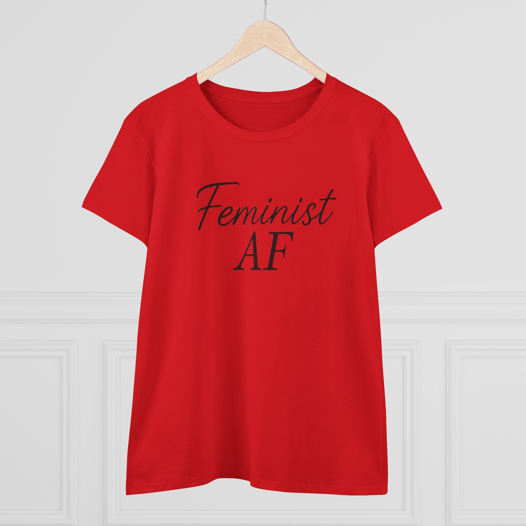 Feminist AF Tee, Protest Shirt, Empowerment Top, Activist Clothing, Women's Rights Apparel, Midweight Cotton Tshirt